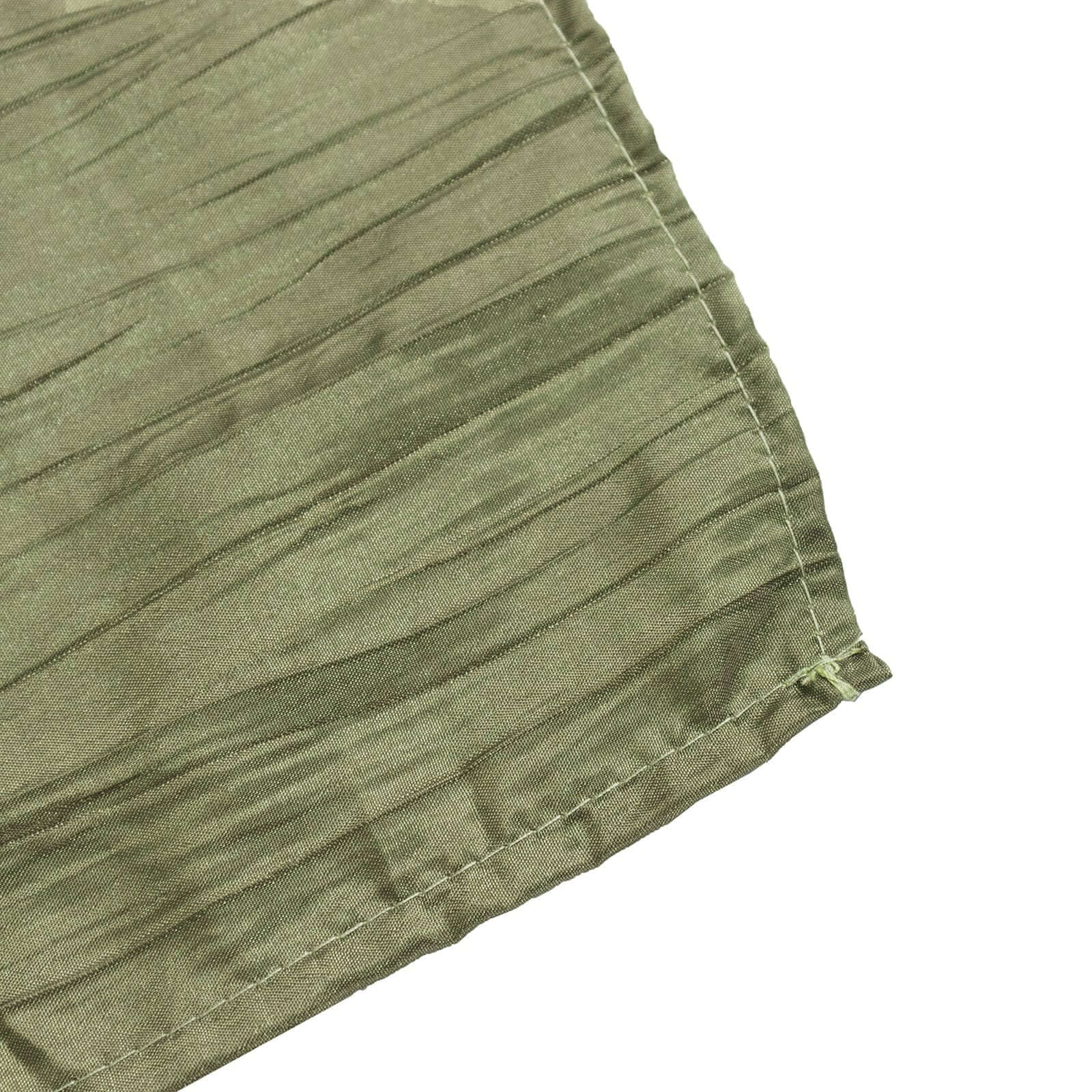 Hot! Seamless Crinkle Taffeta 132' Round Tablecloth in Dusty Sage Green