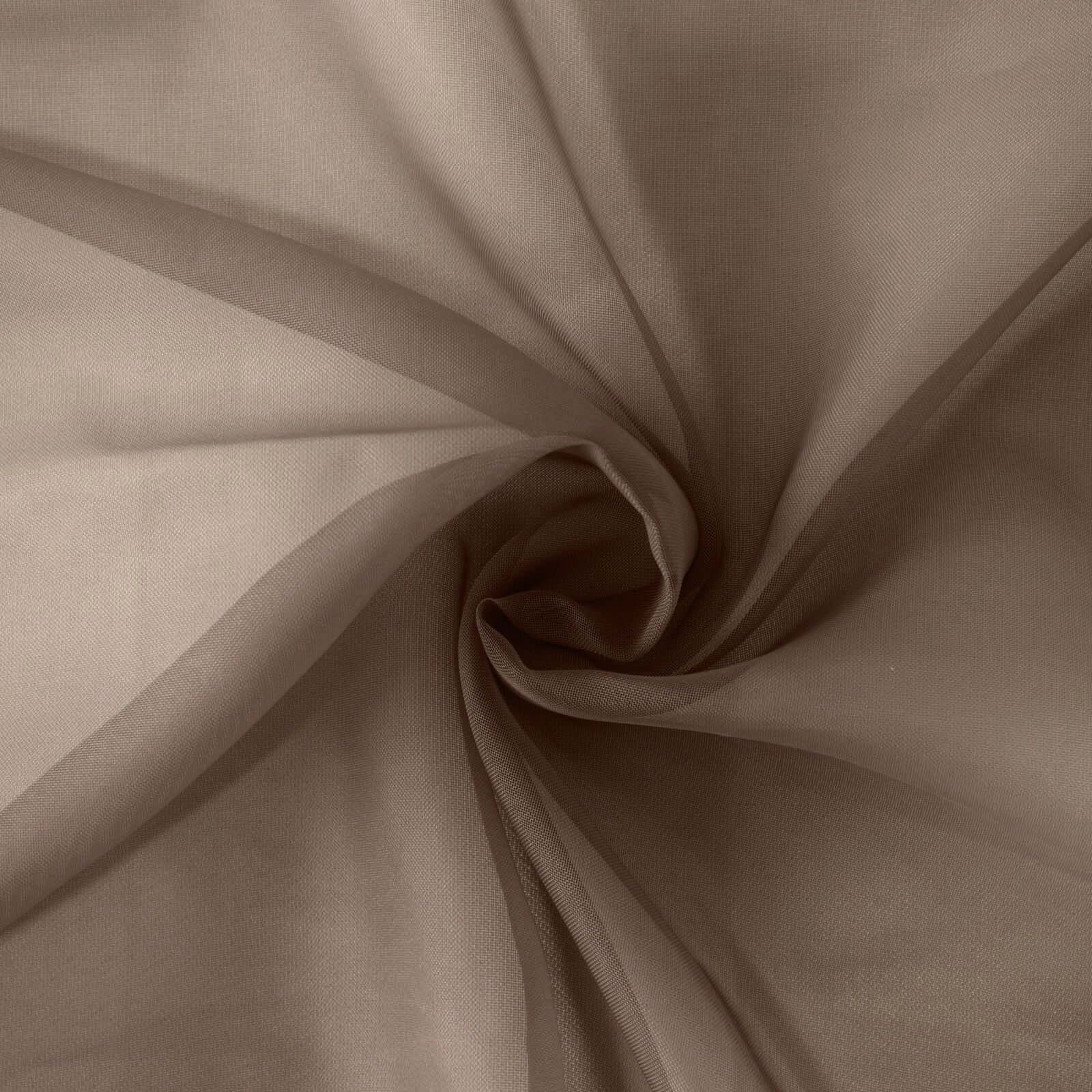 5-Pack Taupe Premium Chiffon Chair Sashes - Soft, Lightweight Designer Chair Bows (22x78)