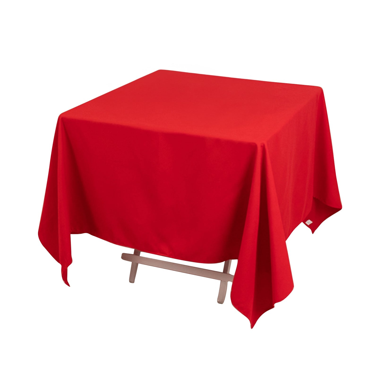 Hot! Red 70x70 Cotton Blend Wrinkle-Resistant Square Tablecloth