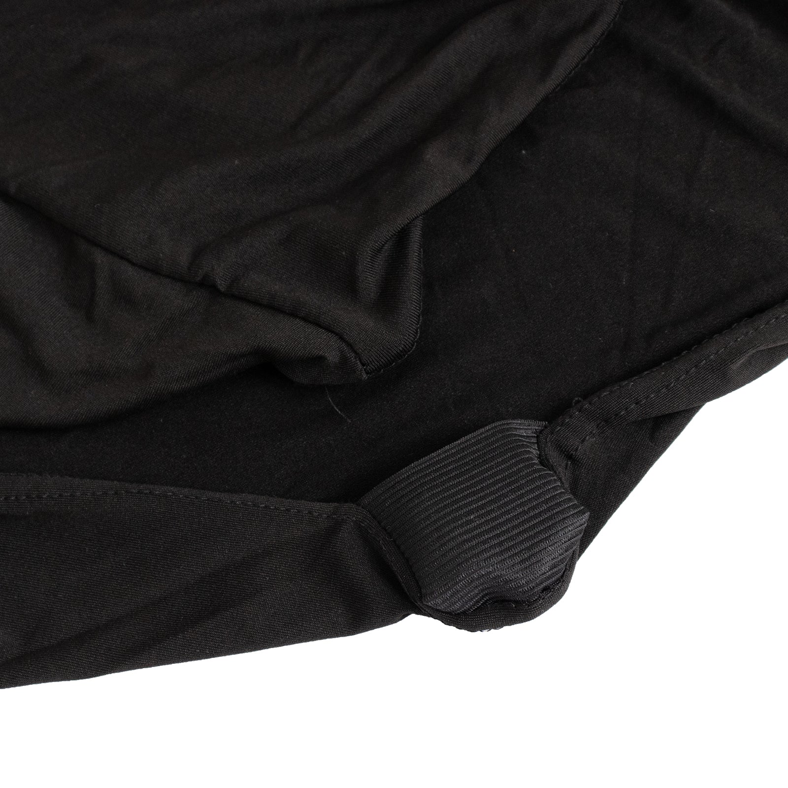 Black Spandex Chair Cover in Madrid Style - 180GSM Stretch Slipcover for Banquet Chairs