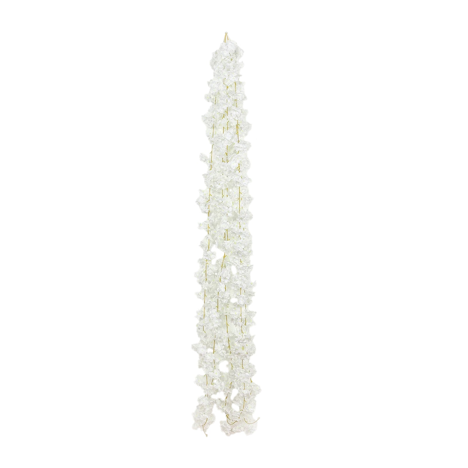 Hot Deal! 5-Piece Set of 6ft White Artificial Cherry Blossom Silk Floral Hanging Vines
