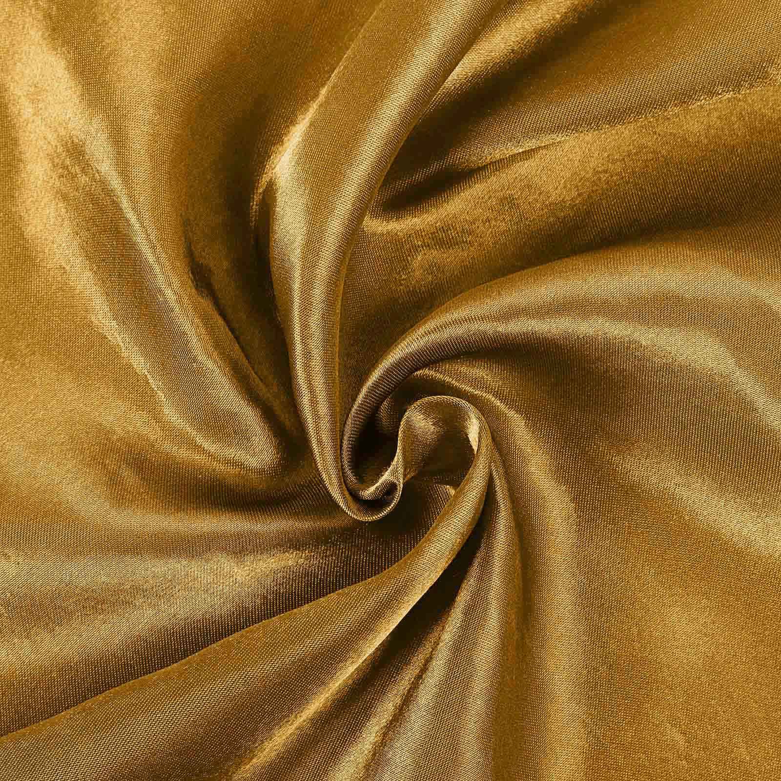 Luxurious Gold Satin 60x126 Rectangular Tablecloth for Weddings and Parties
