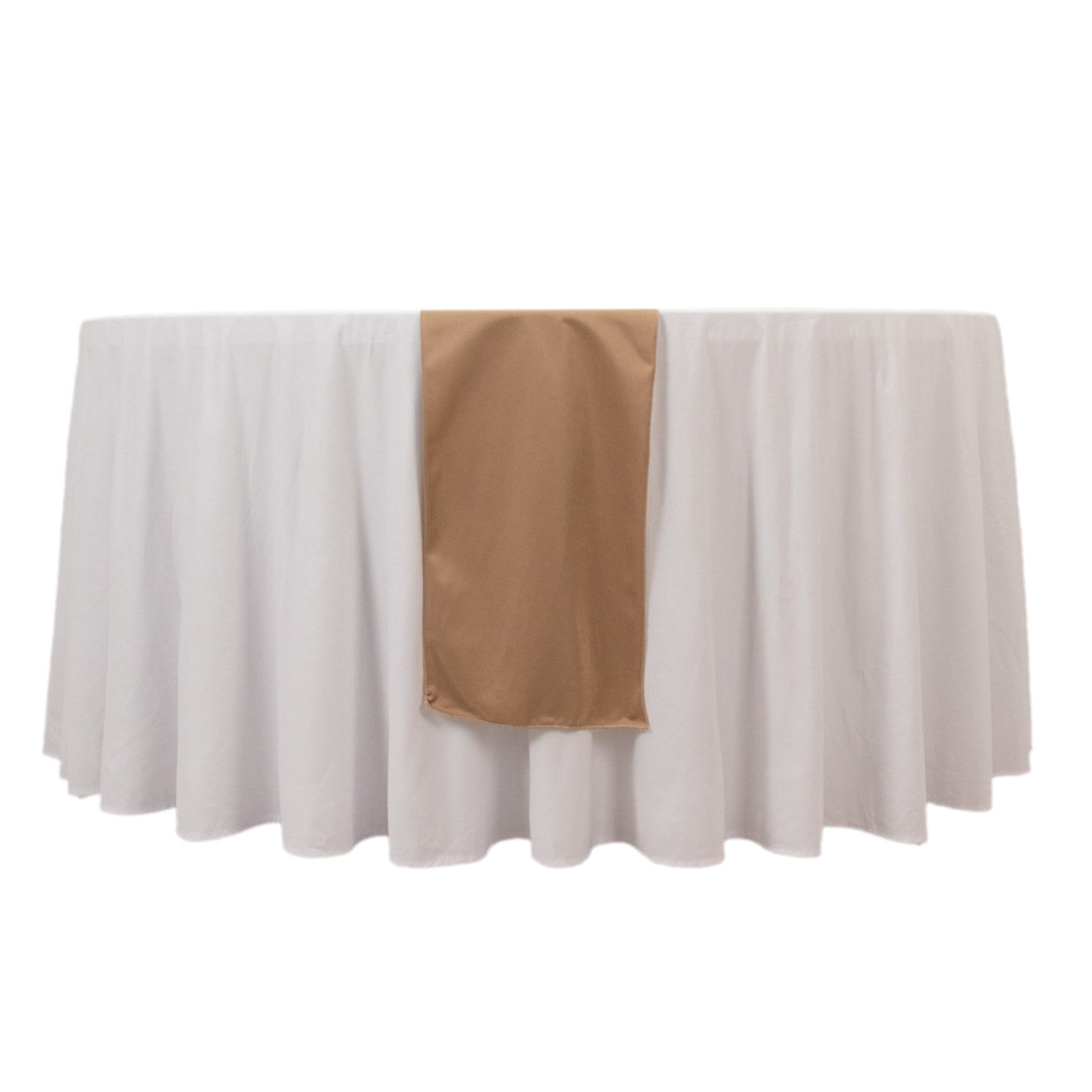 Exclusive Wrinkle-Free Nude Scuba Polyester 12x108 Table Runner