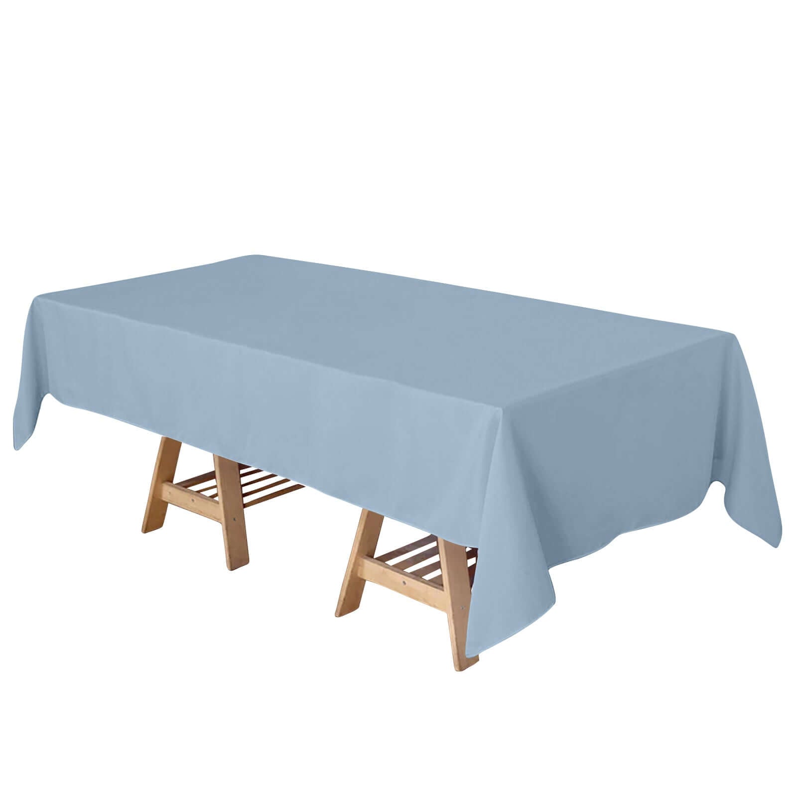 Durable and Stylish 60x102 Rectangle Dusty Blue Polyester Tablecloth