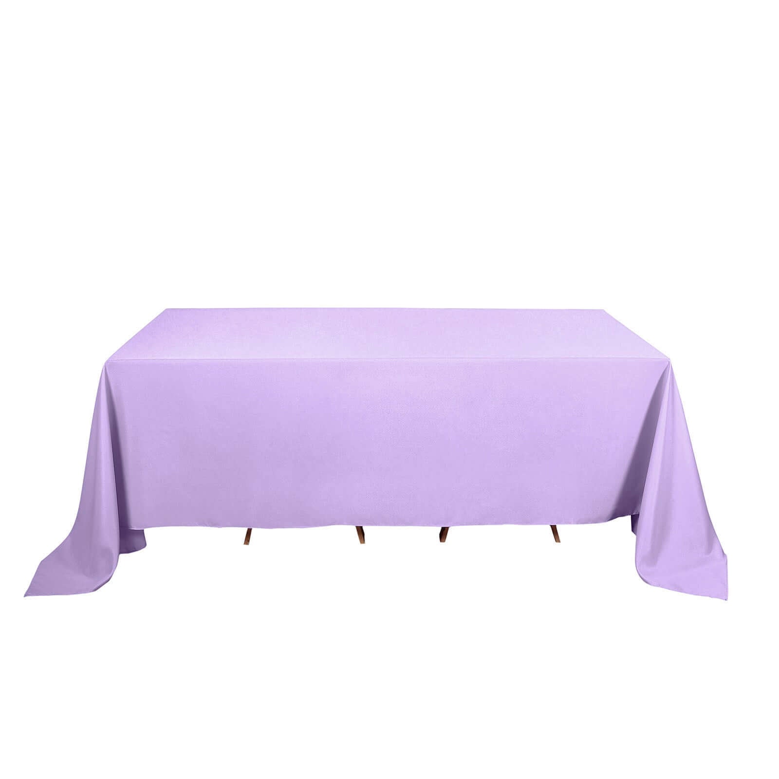 Amazing Seamless Wrinkle-Resistant Polyester Rectangle Tablecloth in Lavender Lilac, 90x132