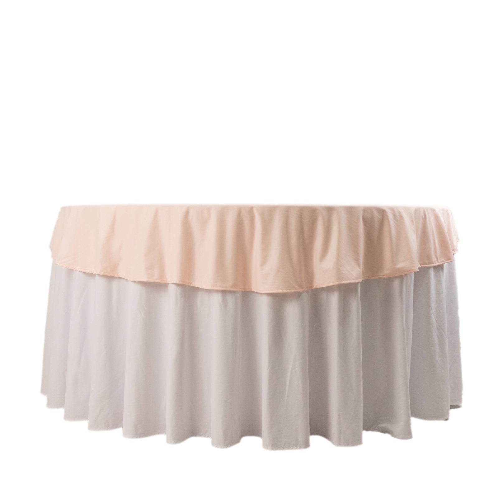 Hot Deal! Premium Blush 70' Round Scuba Tablecloth - Wrinkle & Stain Free