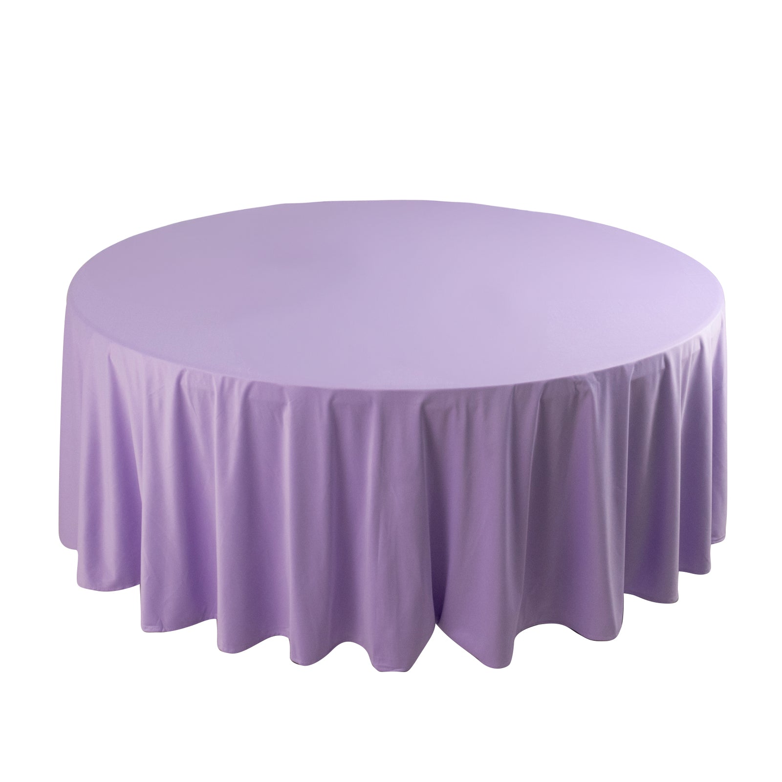 Lavender Lilac Premium 108' Round Scuba Tablecloth - Stain & Wrinkle Resistant