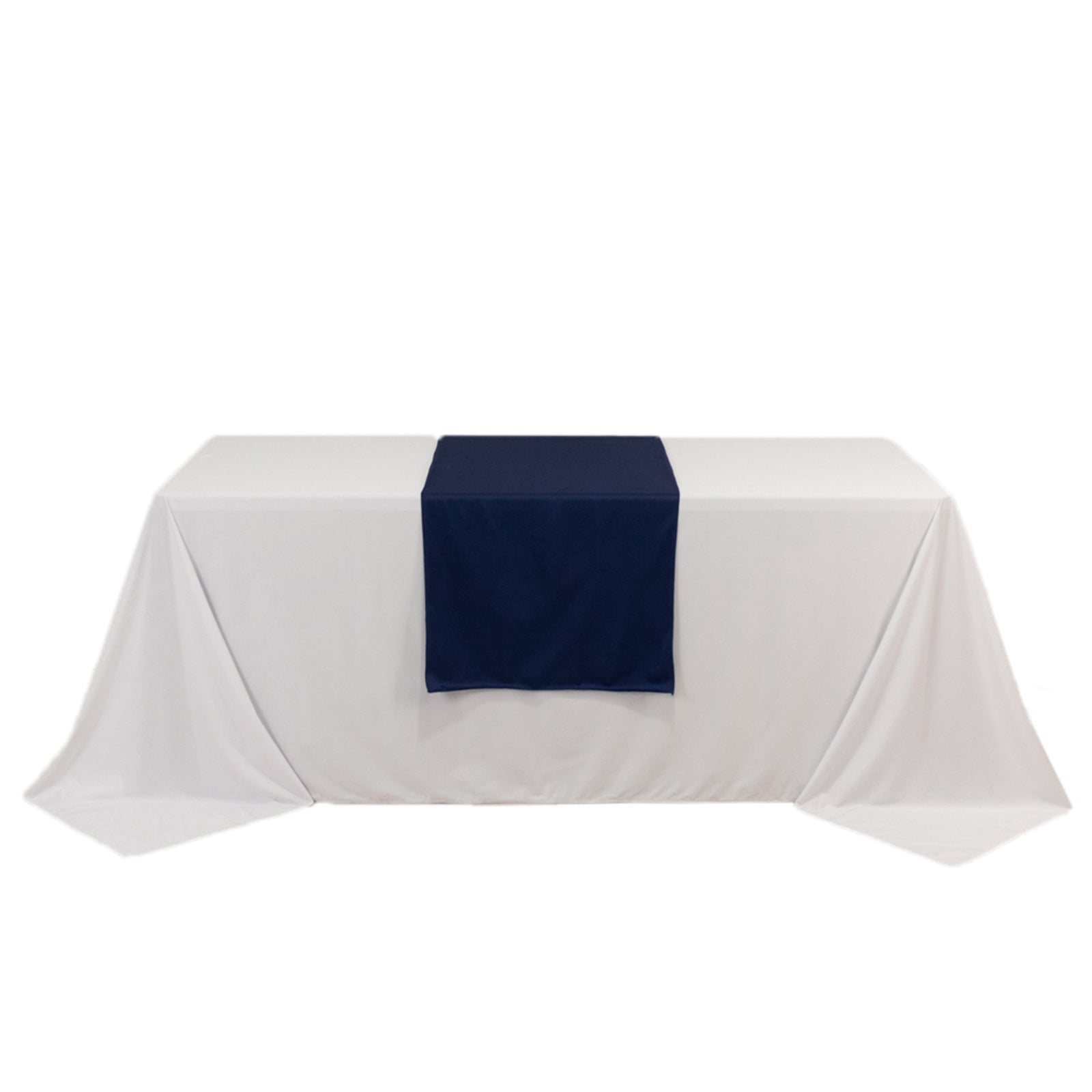 Navy Blue Durable Polyester 24x72 Table Runner for Trade Shows