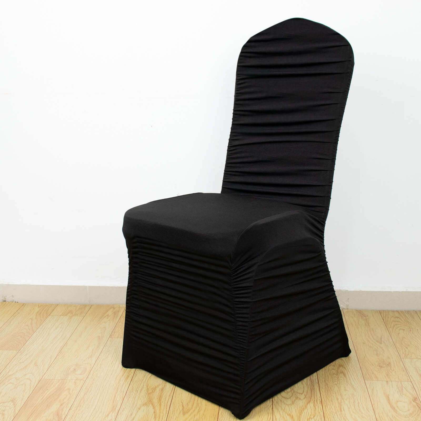 Black Premium Spandex Rouge Stretch Slip-On Cover for Banquet Chairs