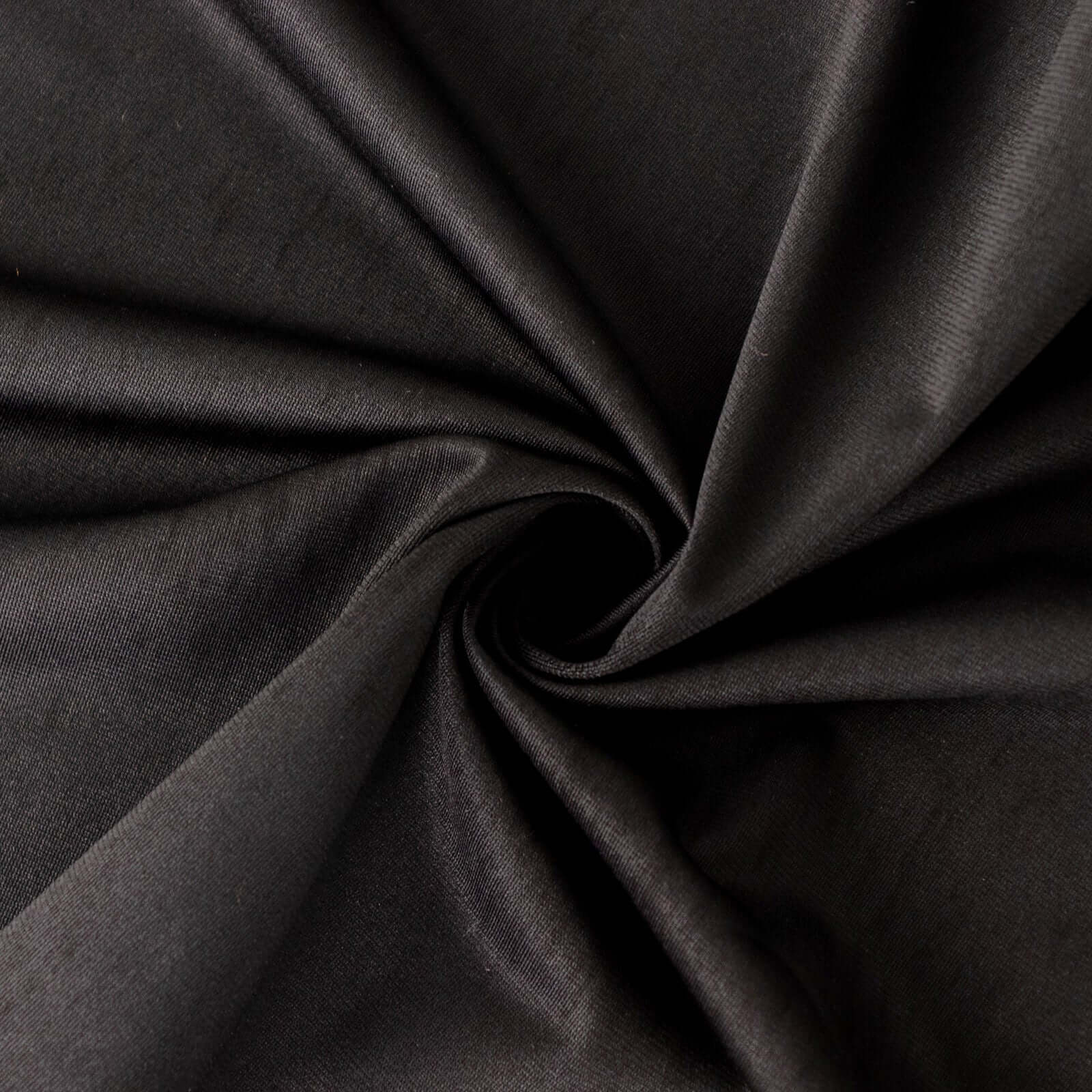 Black Premium Scuba 90x156 Wrinkle-Free, Stain-Resistant Rectangular Tablecloth for Weddings & Parties