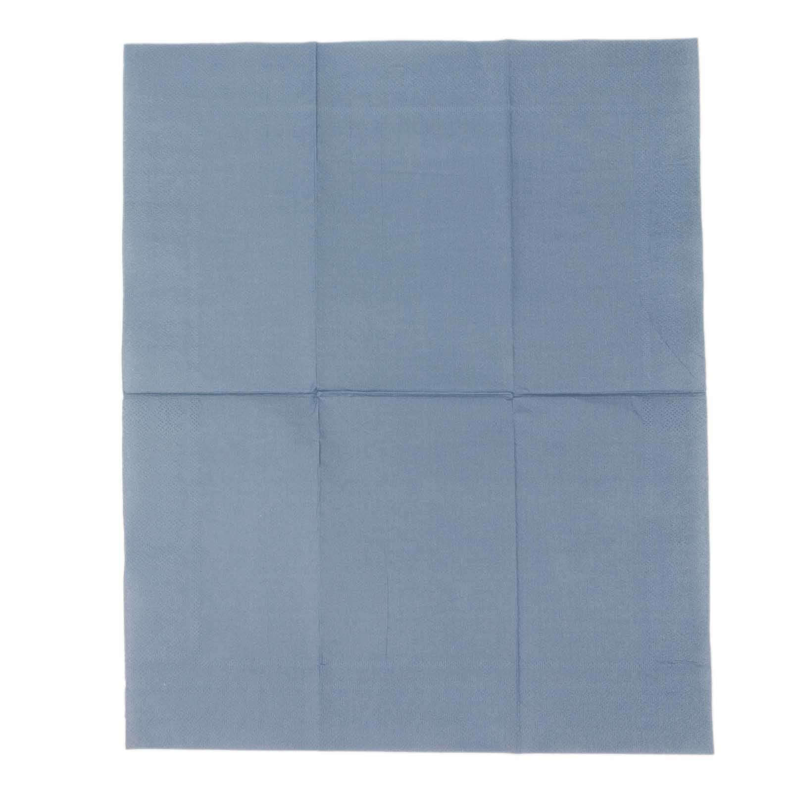 50-Pack Soft Dusty Blue Disposable 2-Ply Paper Napkins - Ideal for Weddings