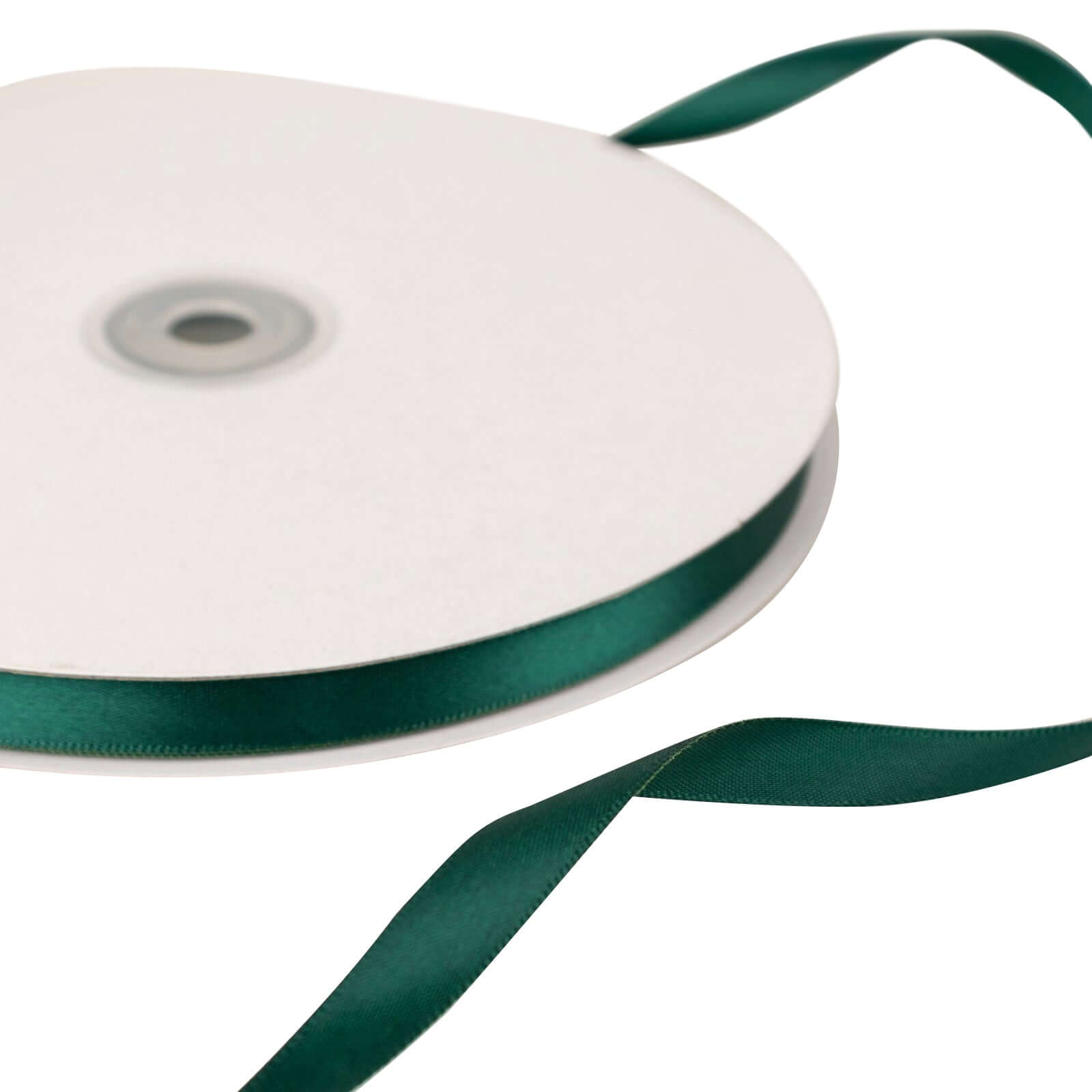 100 Yards 3/8-Inch Hunter Emerald Green Single-Sided Decorative Satin Ribbon