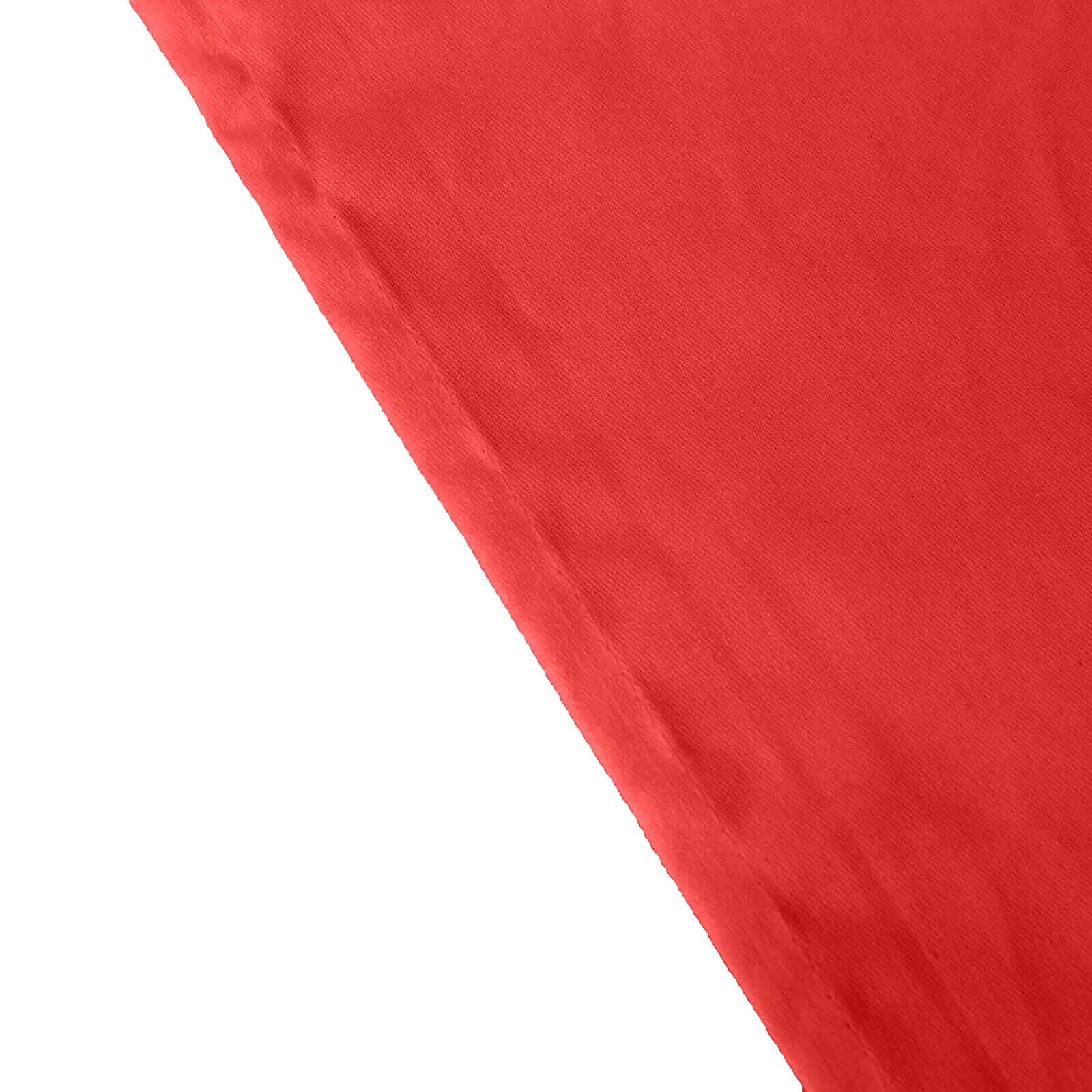 Red Seamless Wrinkle-Resistant 132" Cotton Blend Round Tablecloth