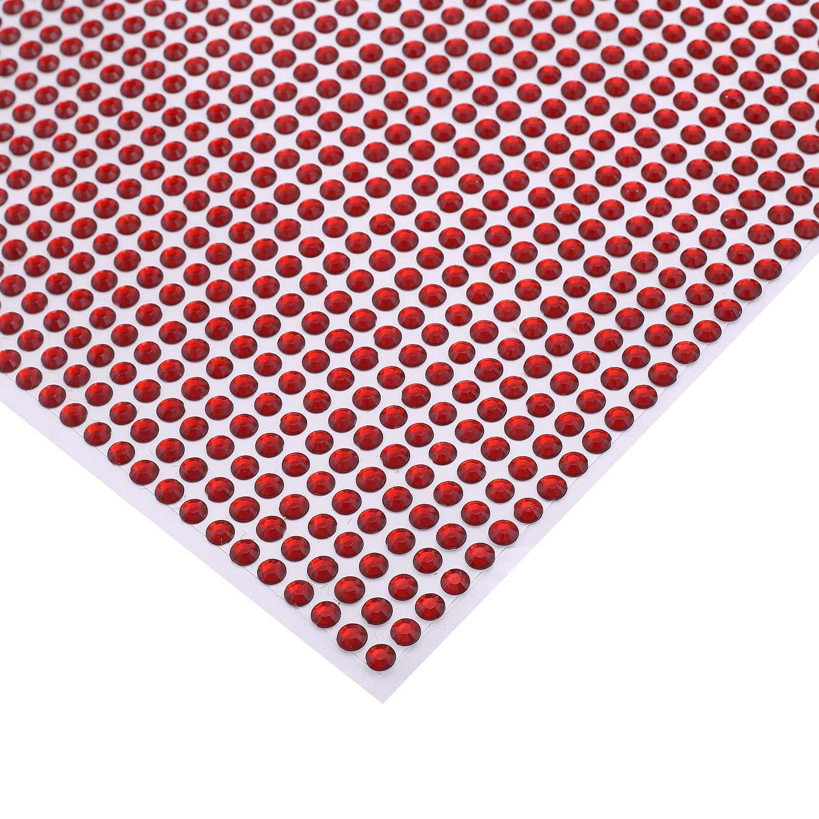 21x11 Red Self - Adhesive Rhinestone Sheets for DIY Craft Decoration
