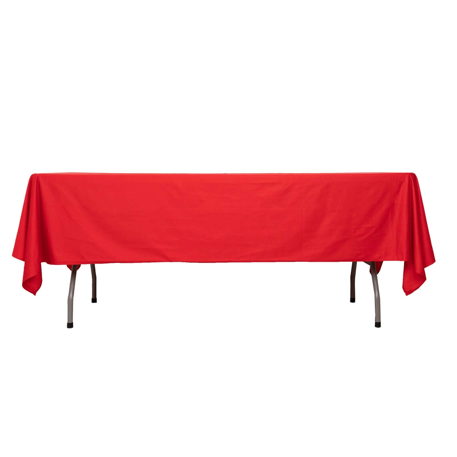 Hot Sale! Premium Red Scuba Polyester Rectangular 60x102 Wrinkle-Free & Stain-Resistant Tablecloth