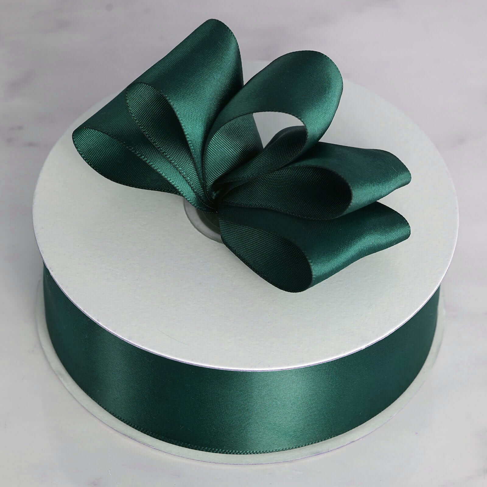 Hot Sale! 50-Yard 1.5-Inch Hunter Emerald Green Single-Face Decorative Polyester Satin Ribbon