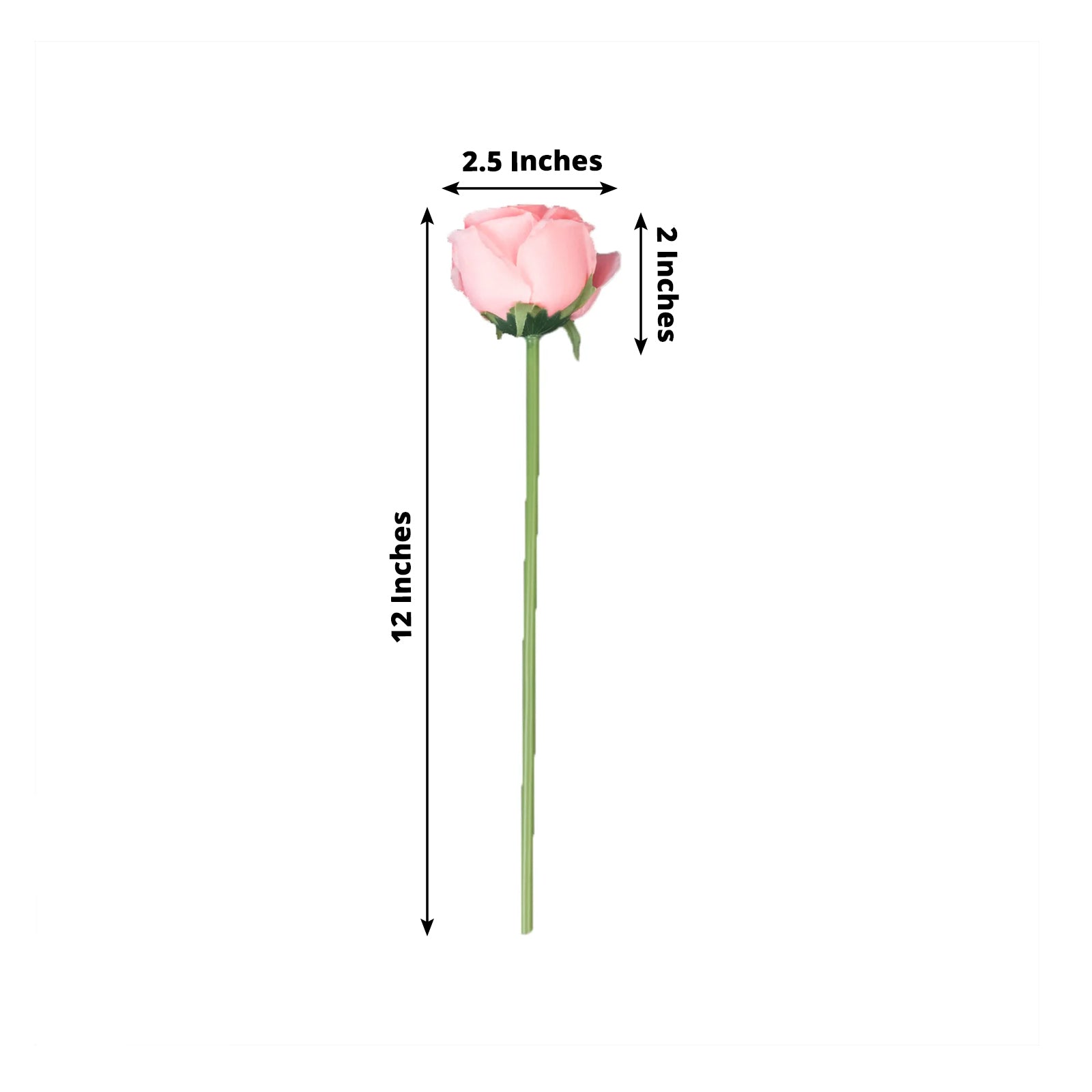 10 Pcs 12" Pink Artificial Single Stem Silk Roses for Stunning Flower Arrangements