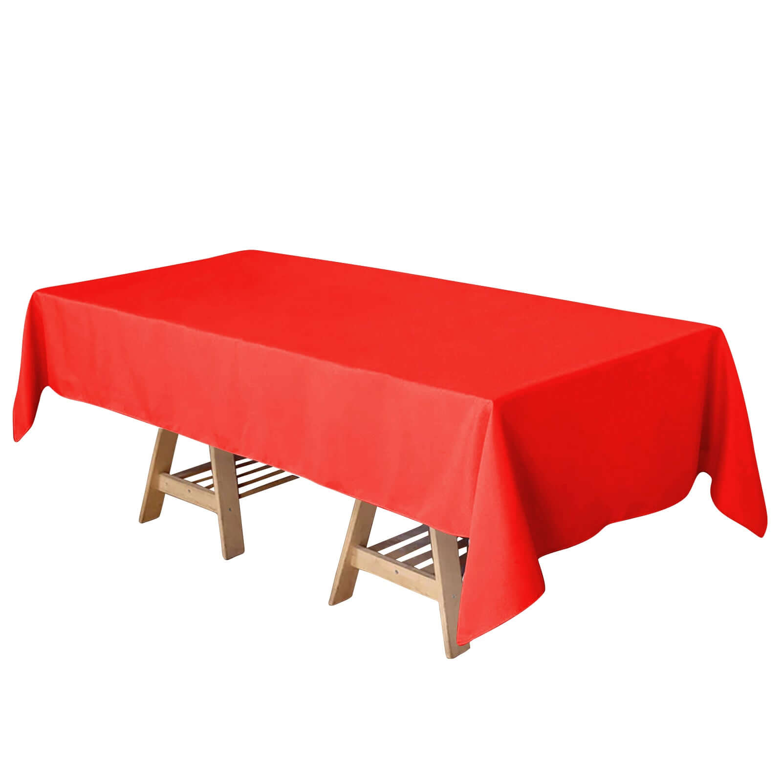 Stylish and Durable Red Polyester Rectangle Tablecloth - 60x102 for All Occasions