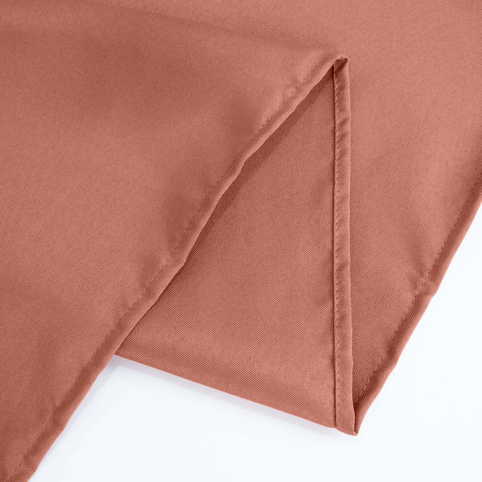 Hot Deal! 90x132 Premium Seamless 220GSM Stain-Resistant Terracotta (Rust) Polyester Tablecloth