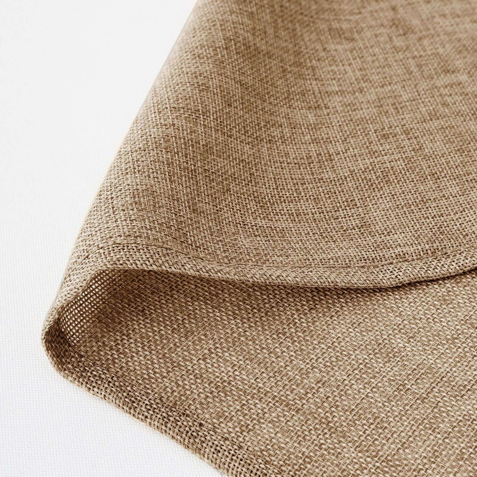Natural Rustic Faux Burlap Jute Rectangle Tablecloth - Perfect for Events!
