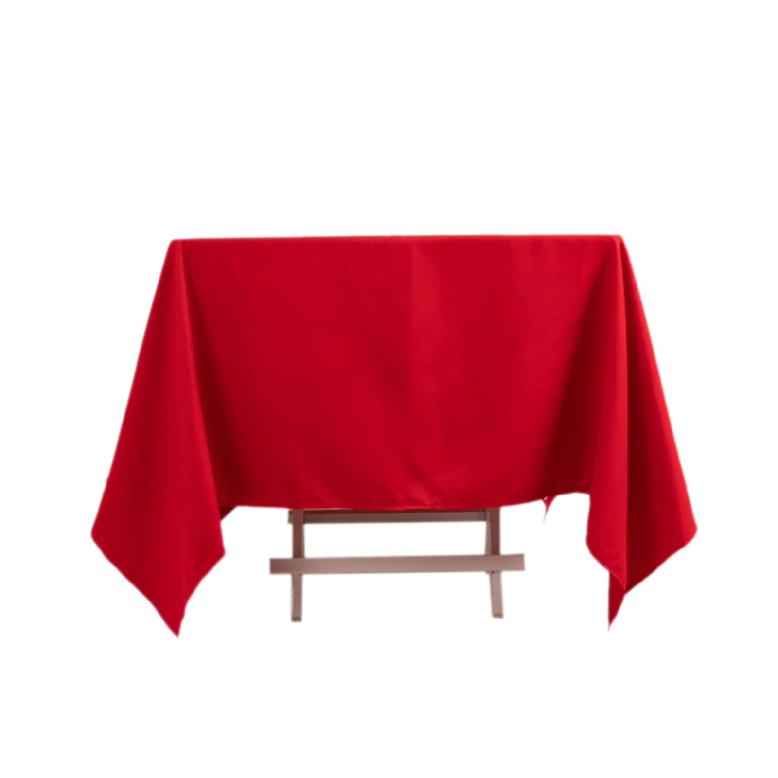 Hot! Red 70x70 Cotton Blend Wrinkle-Resistant Square Tablecloth