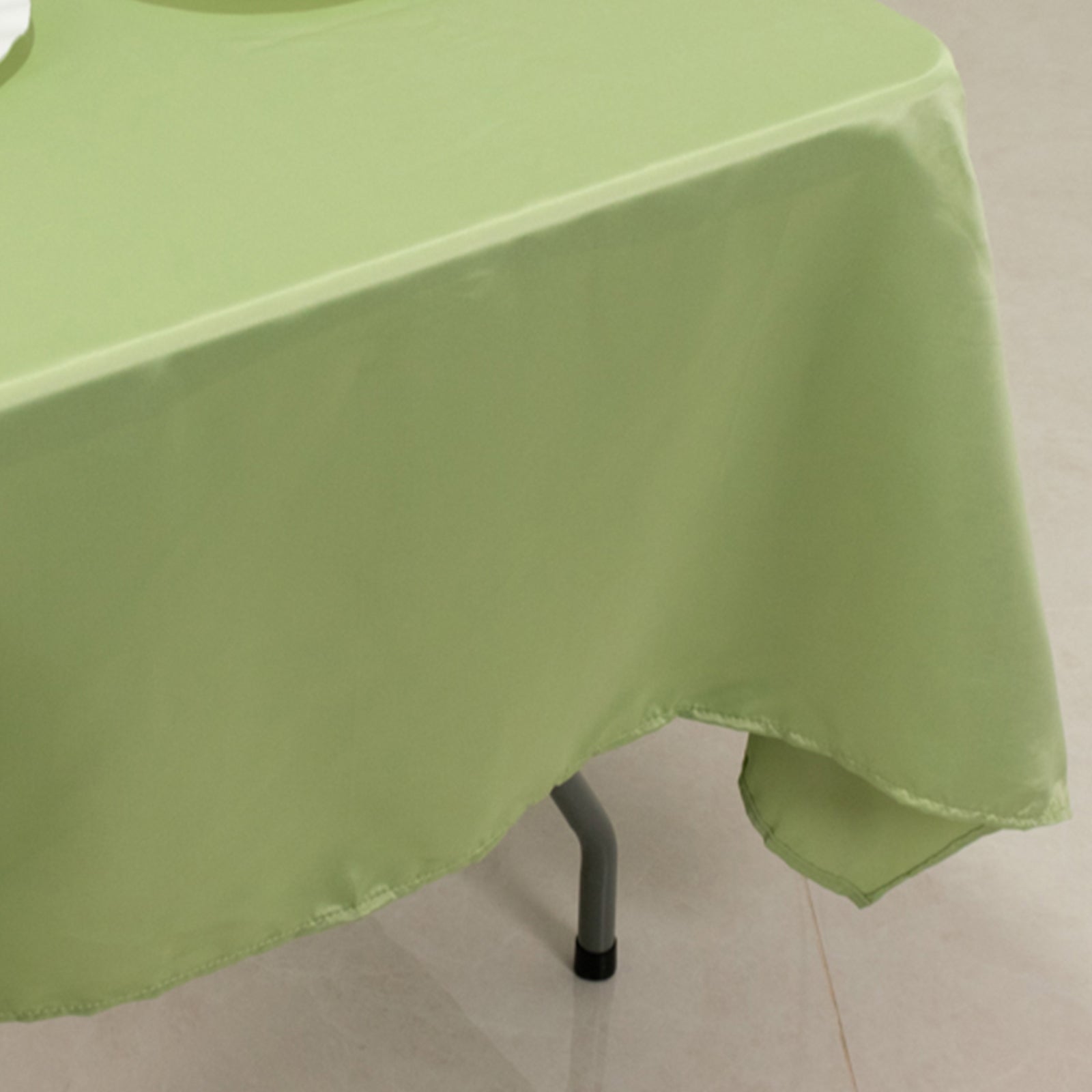 Lamour Satin Sage Green Rectangle Tablecloth - Durable & Soft, 60x102
