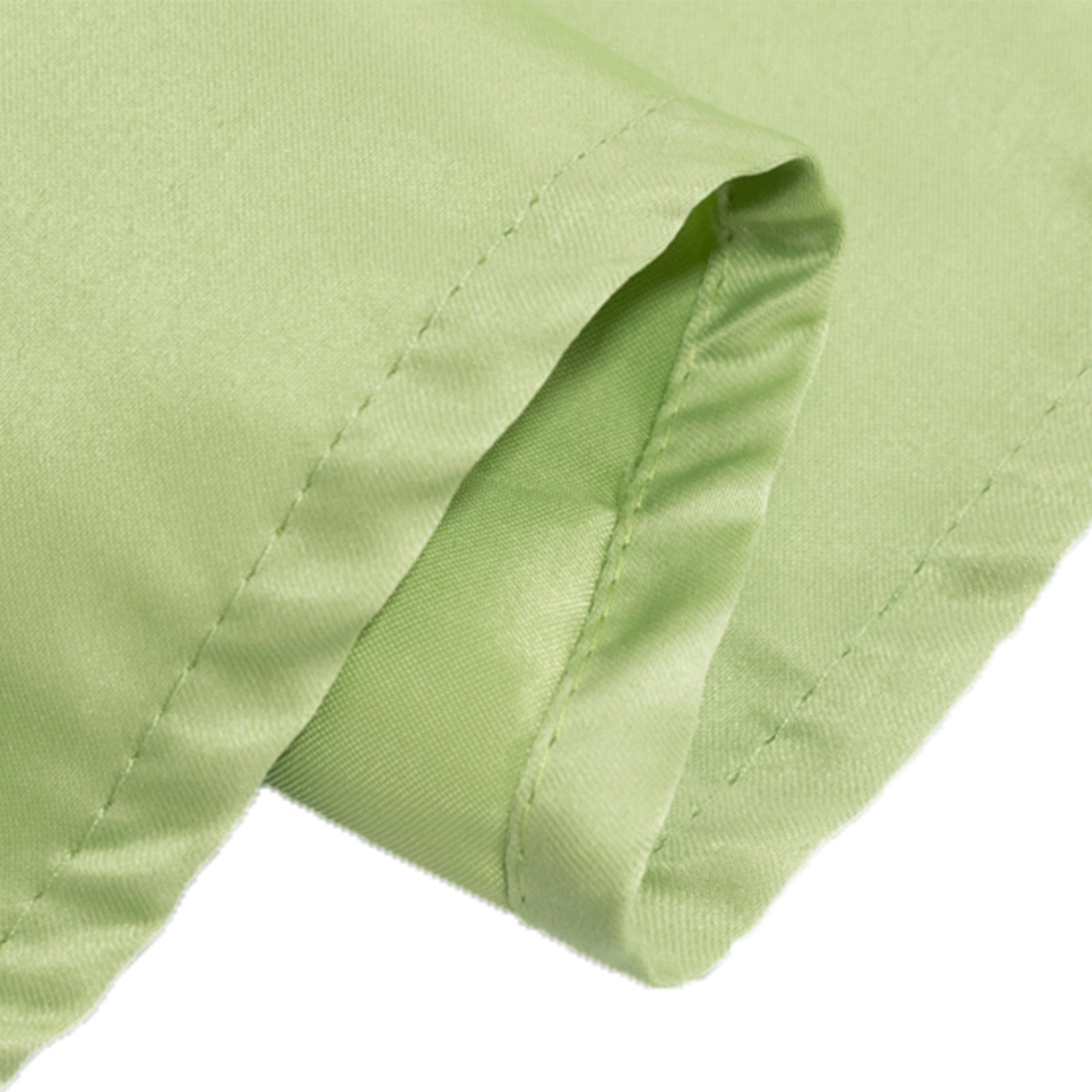 Sage Green Lamour Satin Seamless 120" Round Tablecloth with Soft Sheen