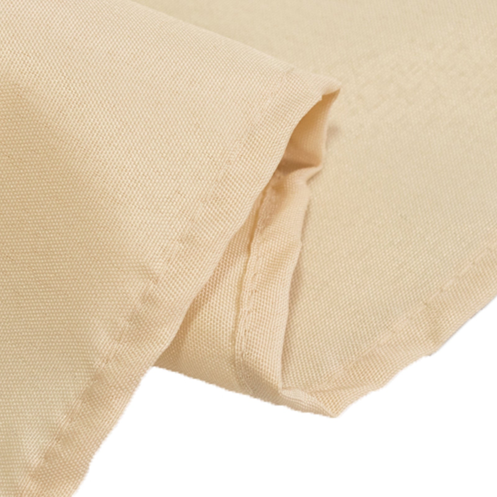 Durable and Stylish 72x120 Beige Polyester Rectangle Tablecloth