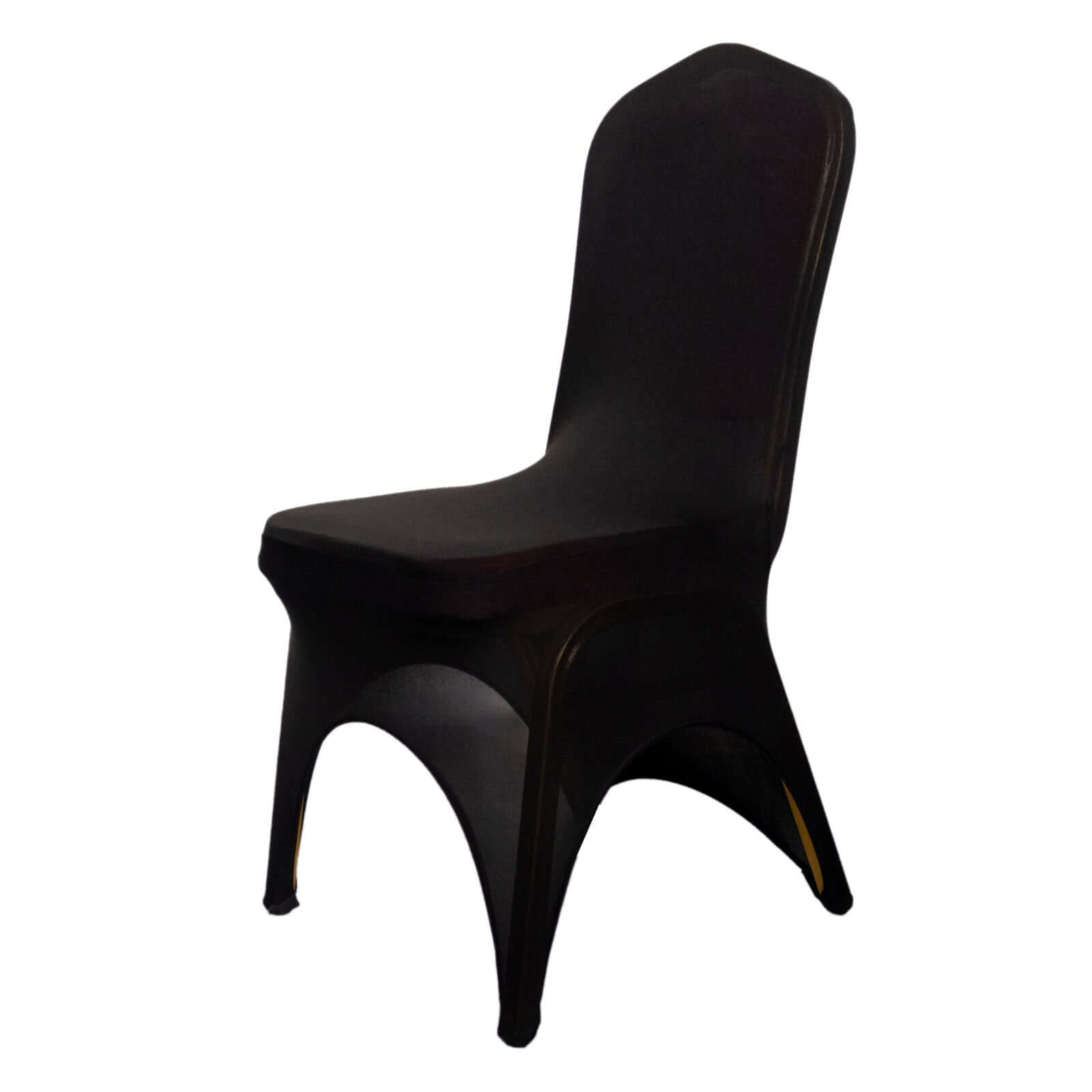 Hot! Black Premium Stretch Spandex Banquet Chair Cover - Durable 160GSM Fabric with 3 - Way Arch & Foot Pockets