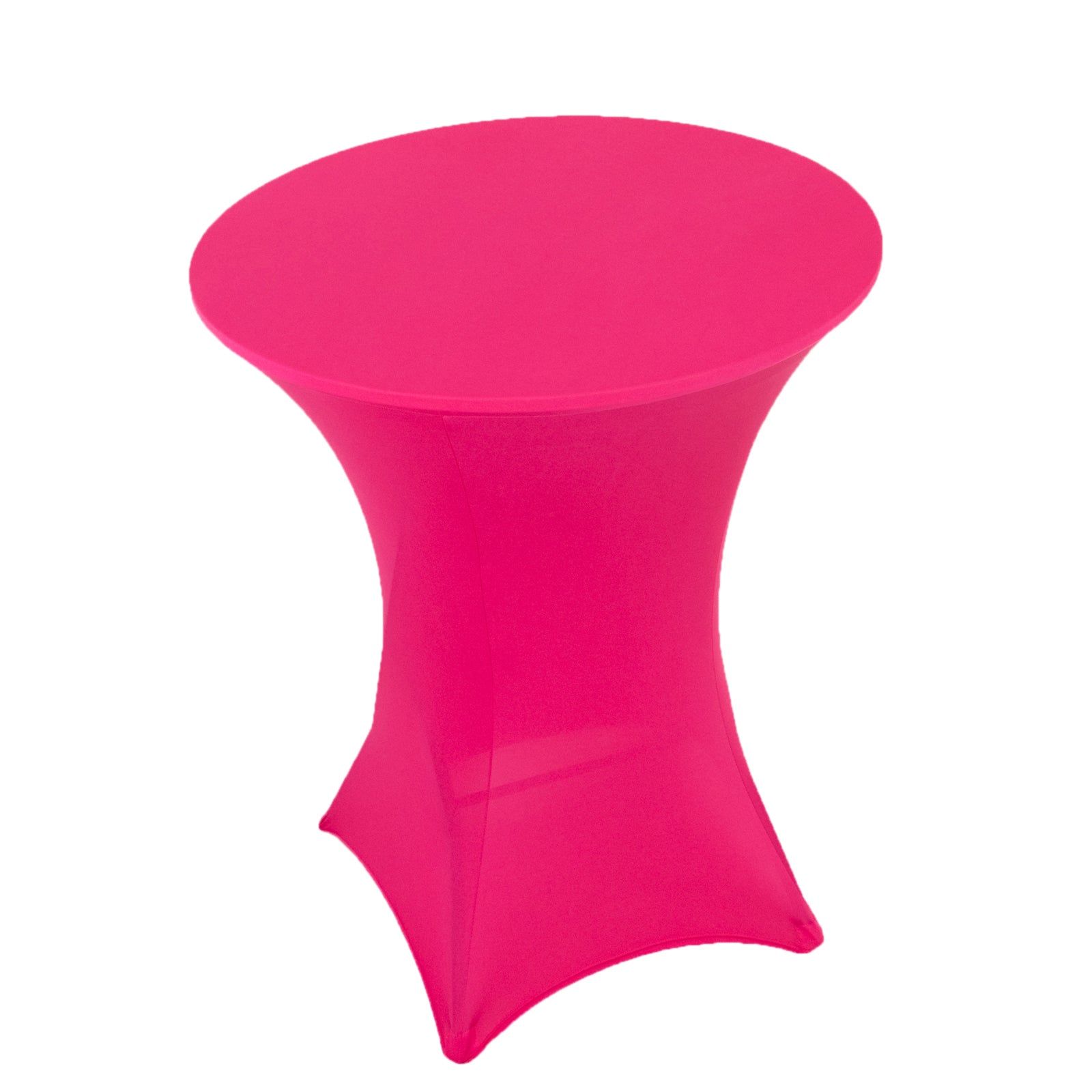 Fuchsia Spandex Stretch Fitted Cocktail Table Cover for 33 - 36 Round Tables - Easy Maintenance