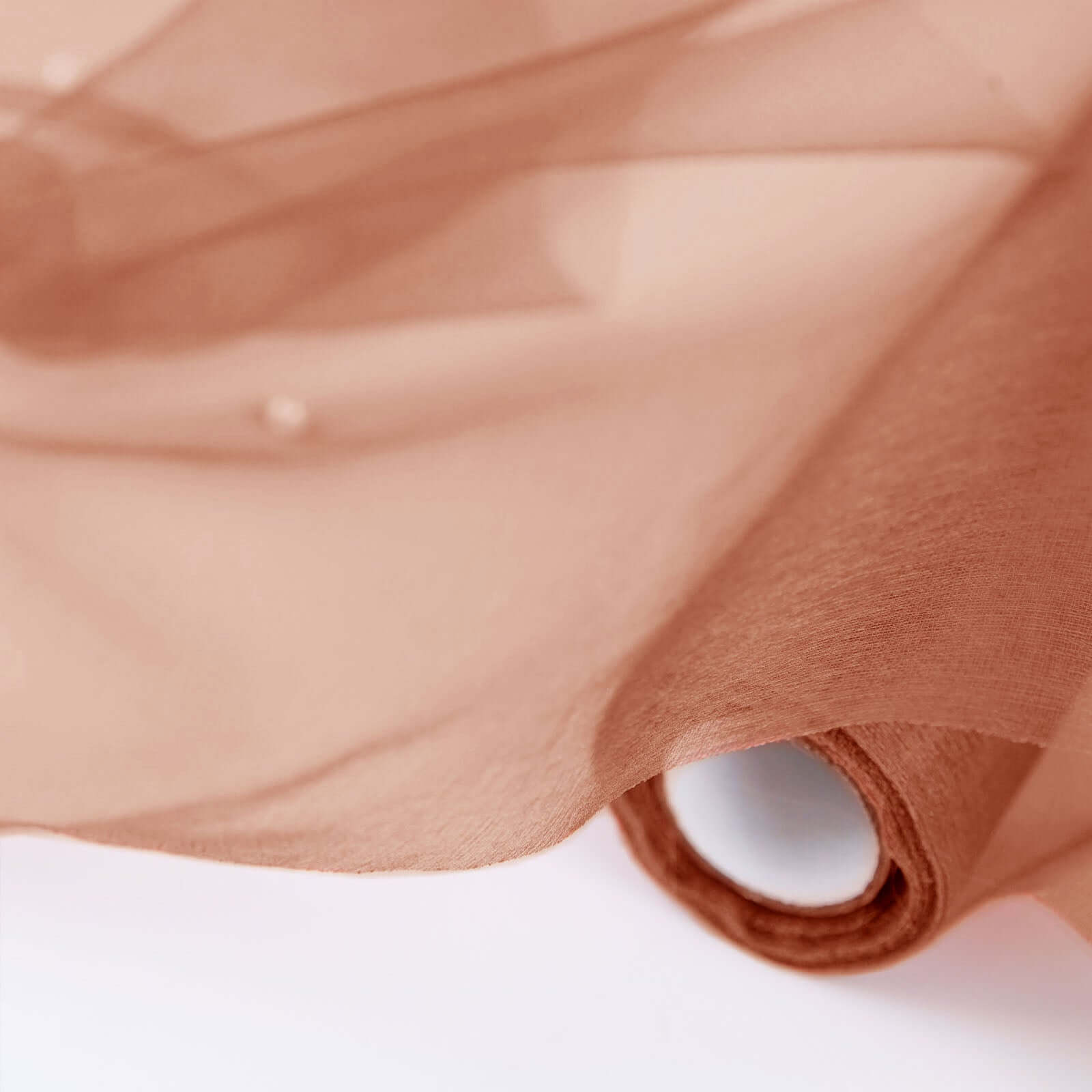 12-Foot Wide, 10-Yard Long Terracotta (Rust) Sheer Chiffon Fabric for DIY Drapery