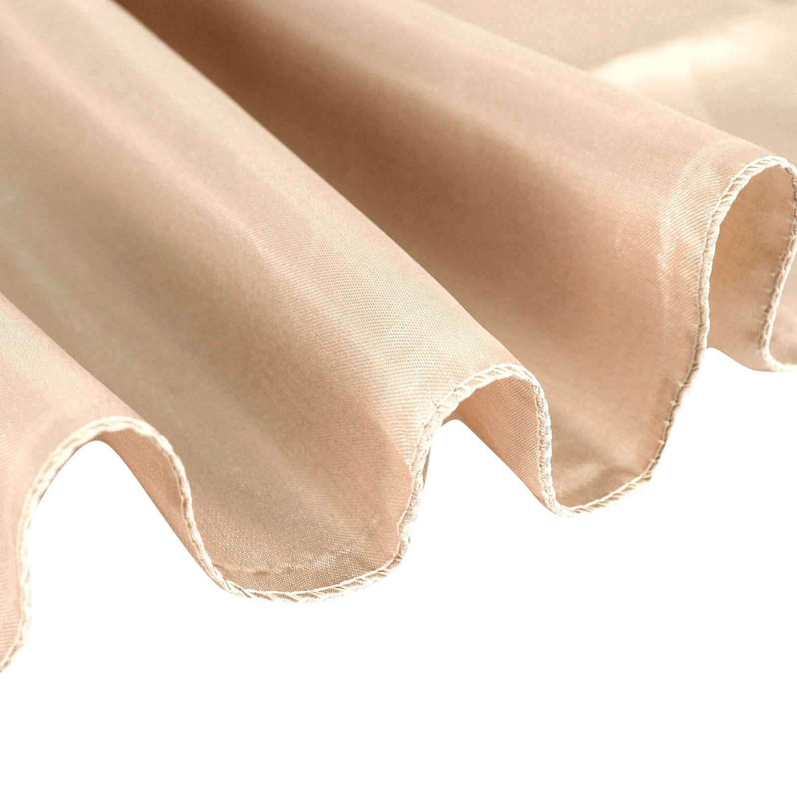 Special Offer! Nude Satin Round Tablecloth 108 Inches - Smooth and Lustrous Table Cover