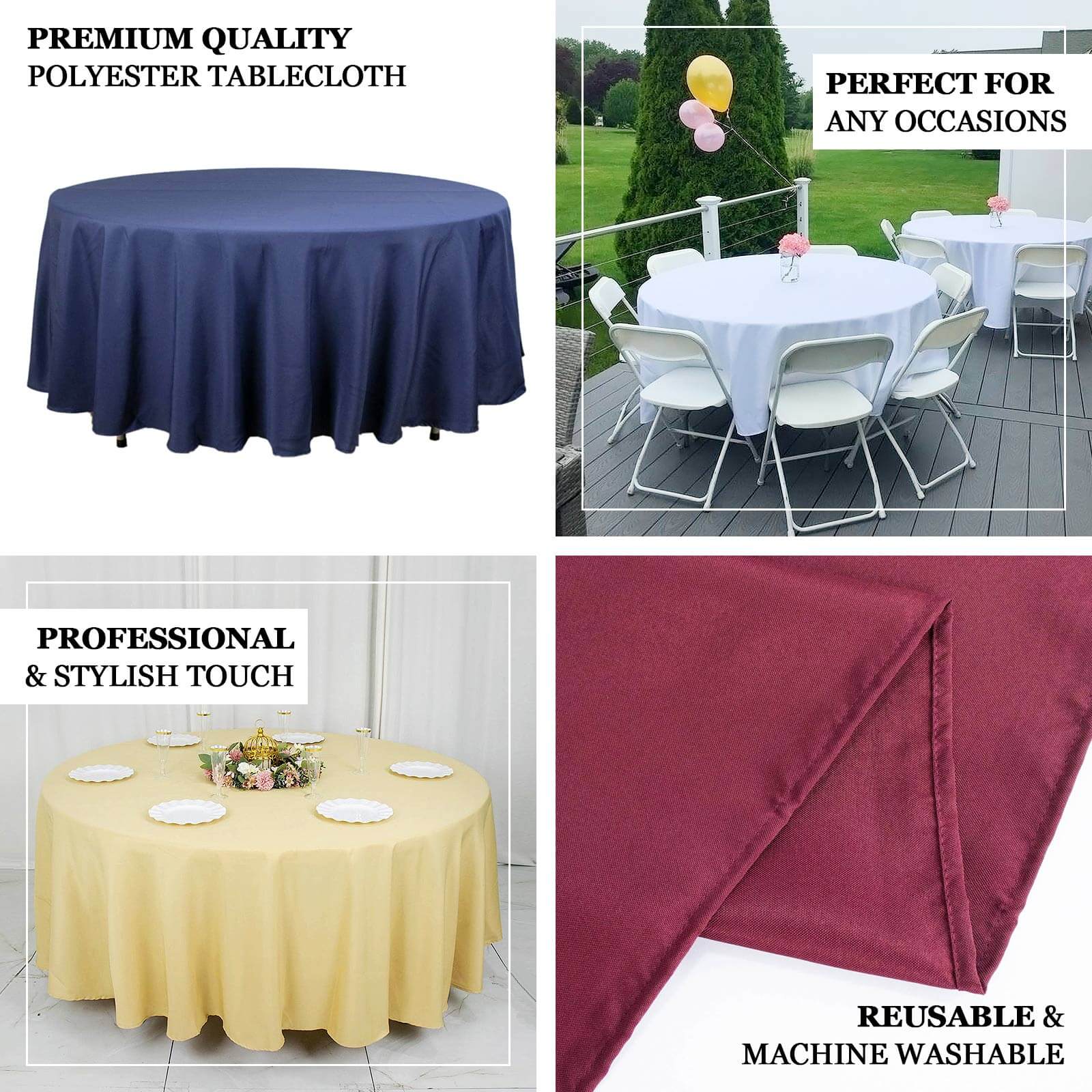 Wrinkle-Resistant 220GSM Dusty Blue Premium Polyester 108