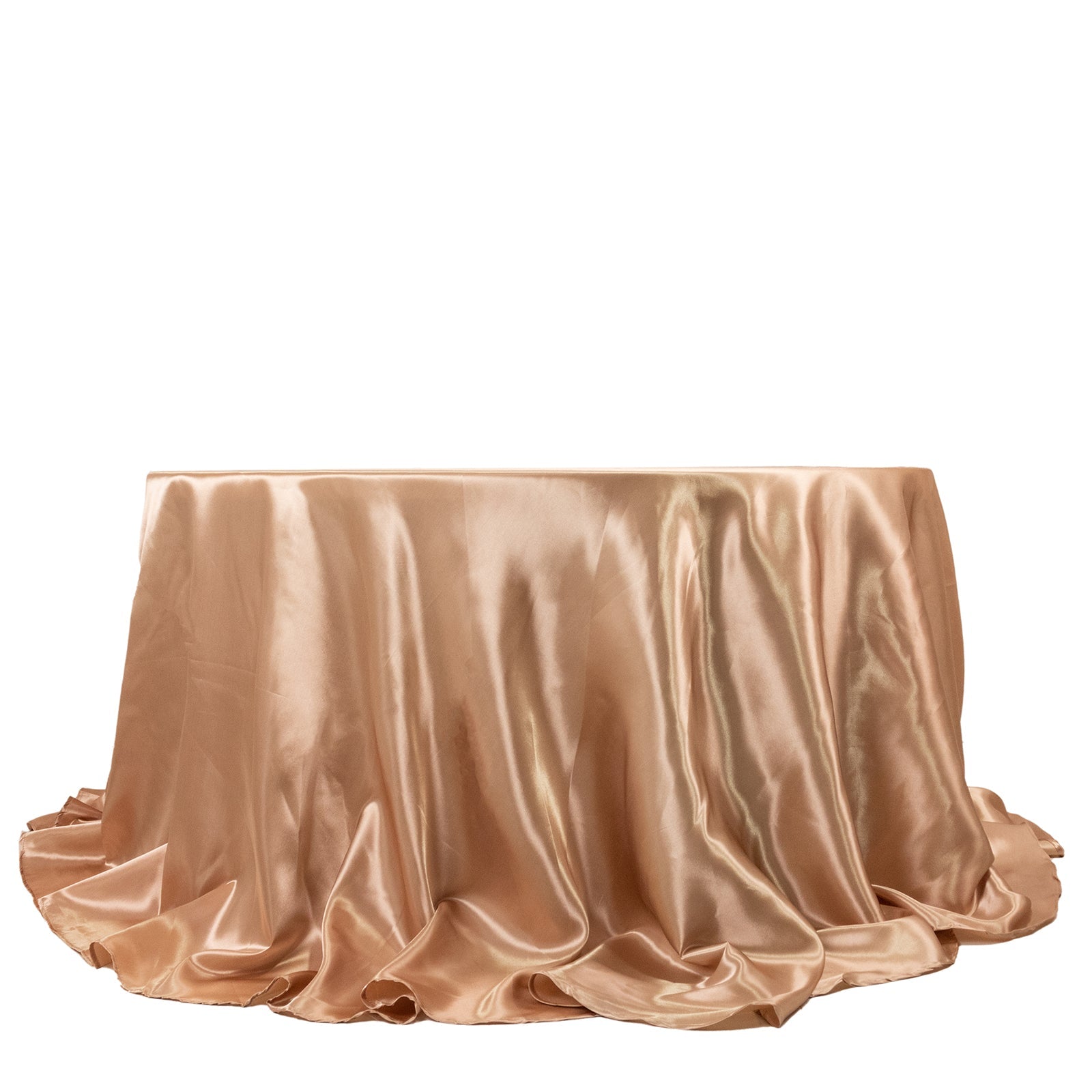 Stylish Seamless Nude Satin 132 - inch Round Tablecloth