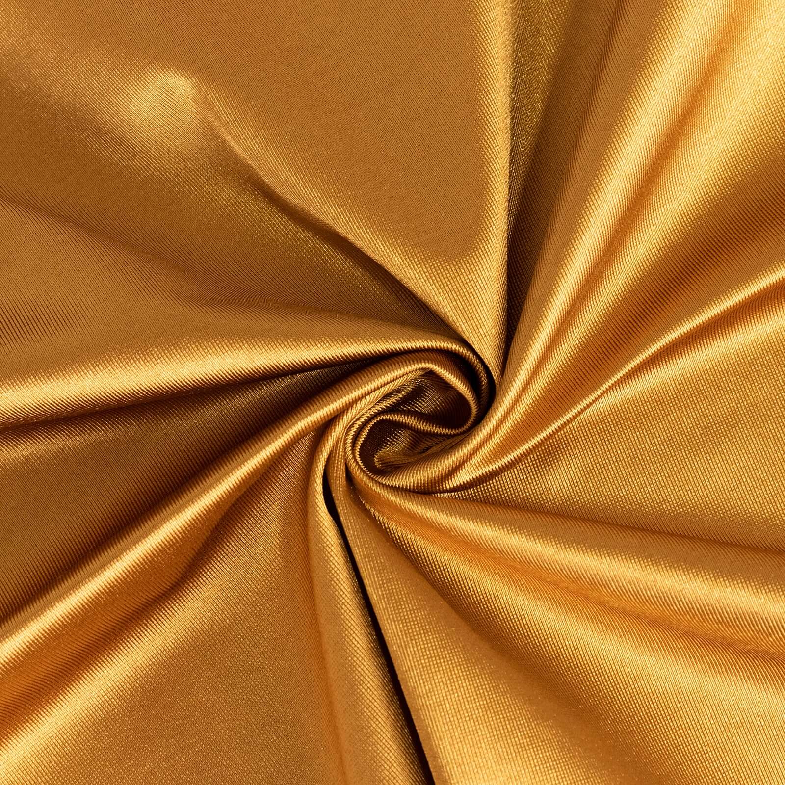 Premium Gold Shimmer 70x70 Scuba Square Tablecloth - Wrinkle-Free & Stain-Resistant