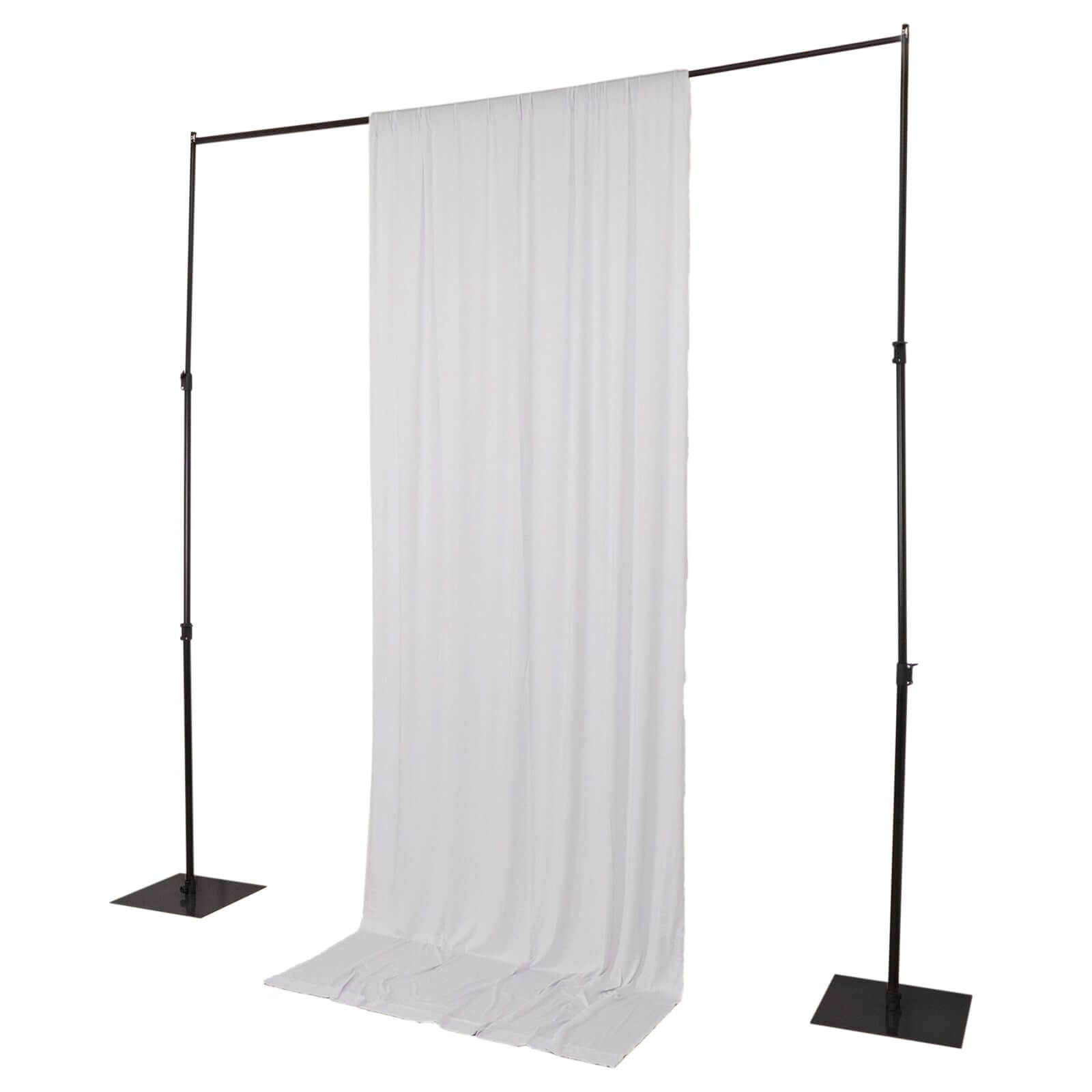 Hot Sale! 5ftx12ft White Wrinkle-Free 4-Way Stretch Spandex Event Backdrop Curtains with Rod Pockets