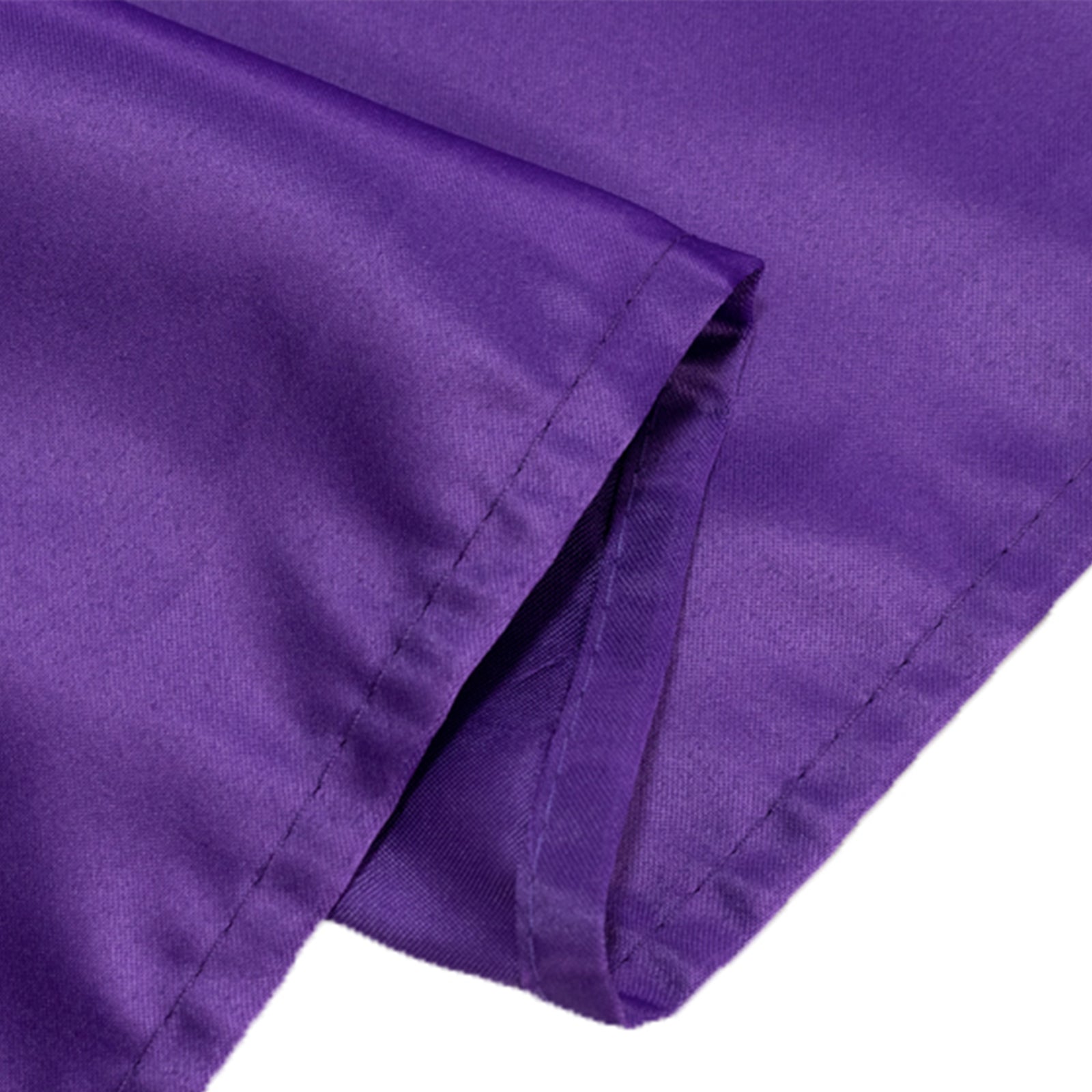 Purple Lamour Satin 60x102 Rectangle Tablecloth - Durable & Silky Soft, Ideal for Events