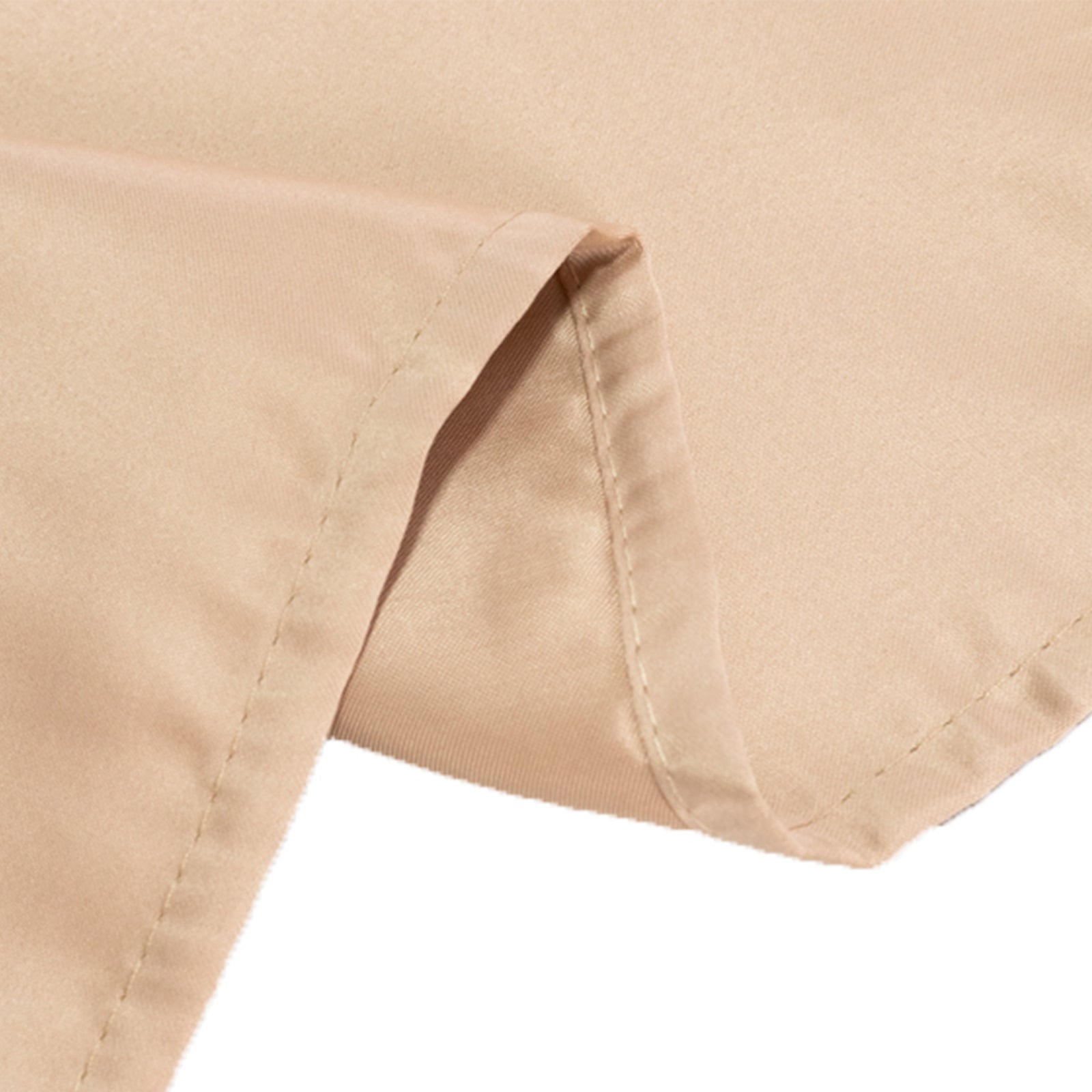 Luxurious Nude Lamour Satin Rectangle Tablecloth - 60x102, Durable & Silky Soft