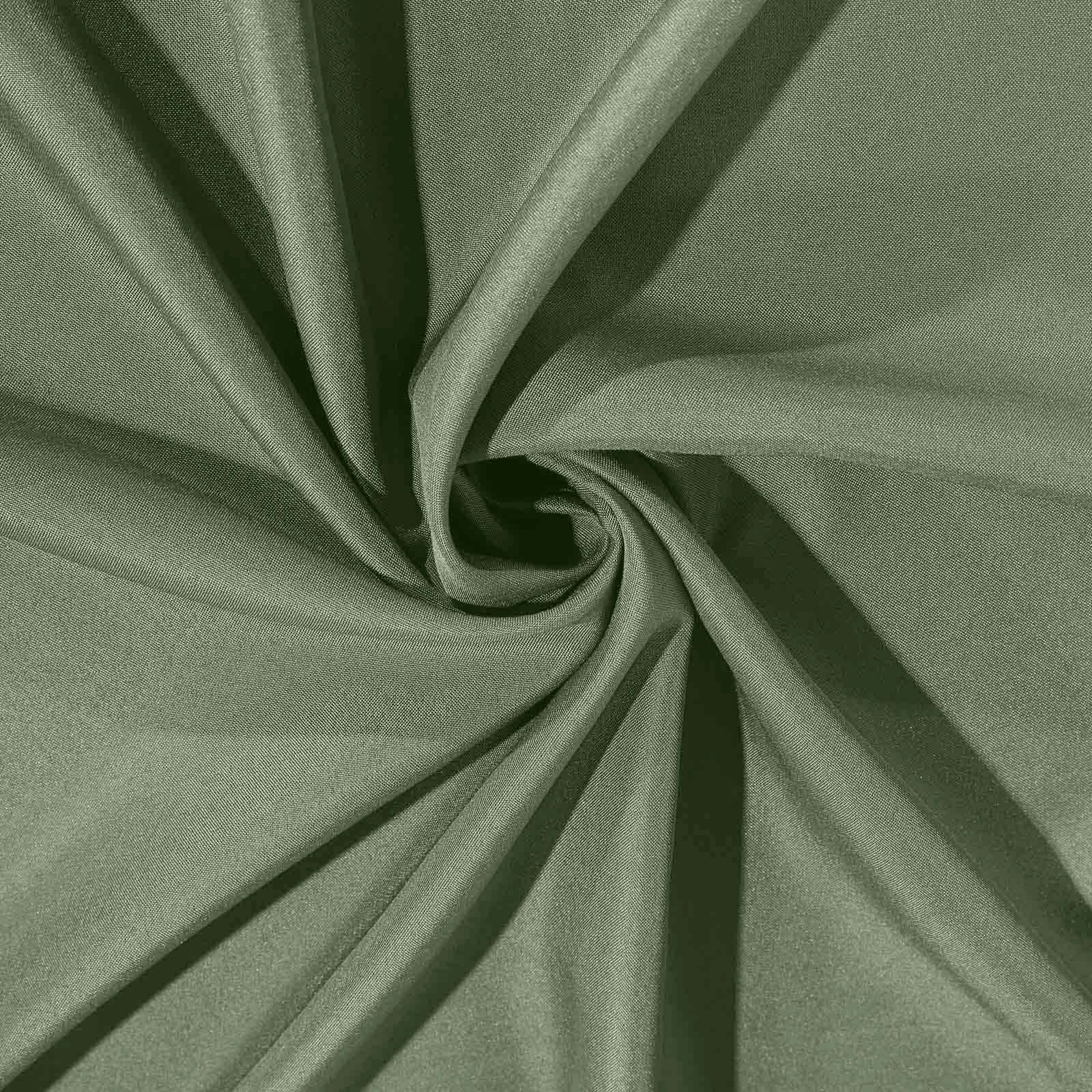 Olive Green Polyester Wrinkle-Resistant 60x126 Rectangle Tablecloth - Great for Events