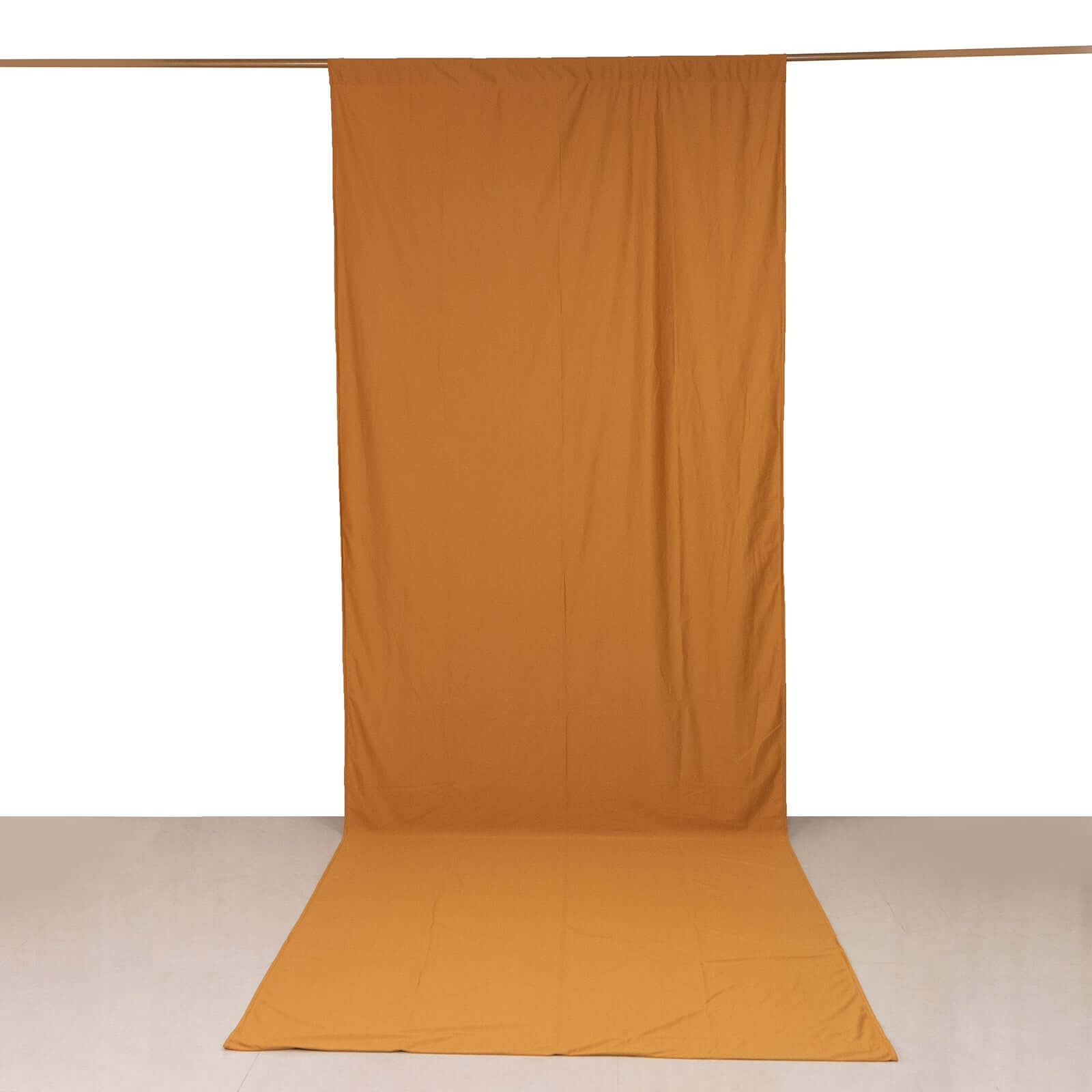 Premium Gold Scuba Polyester Event Curtain Drapes - Durable, Flame Resistant & Wrinkle Free, 5ftx14ft