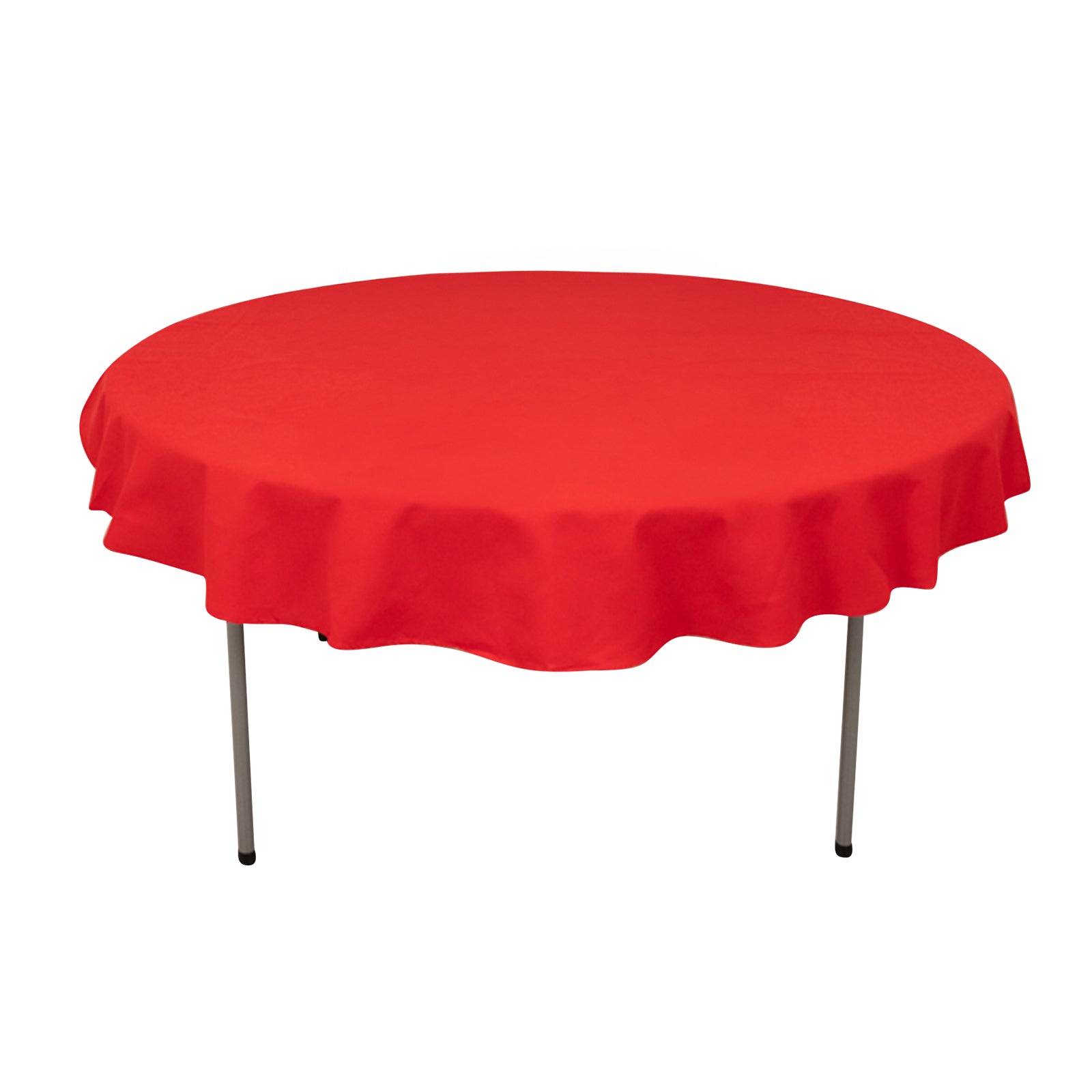 Hot Deal! 70-Inch Red Wrinkle-Resistant Cotton Blend Round Tablecloth for Events