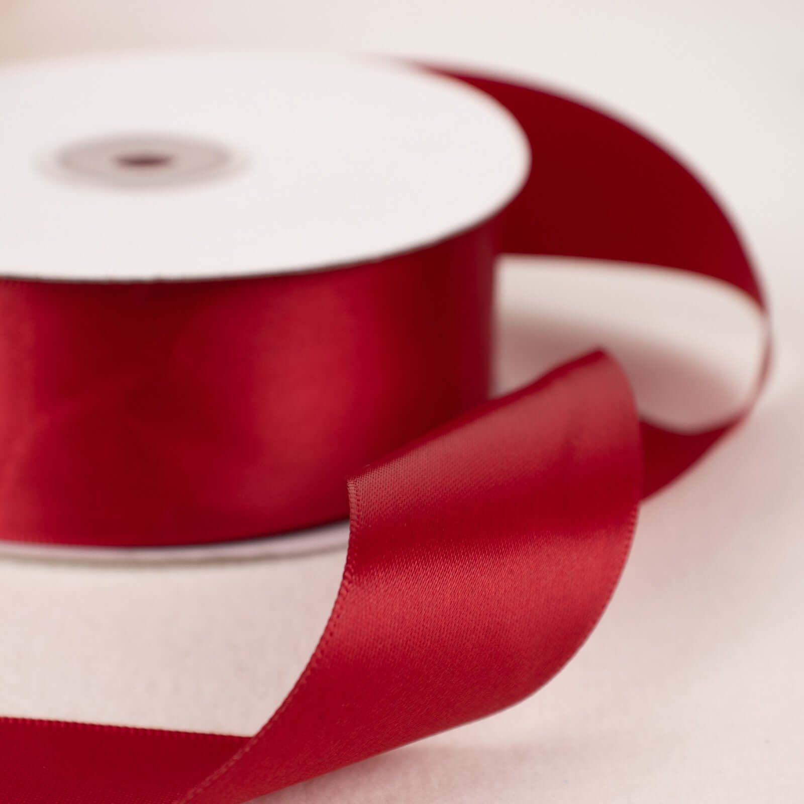Hot Sale! 50 Yards 1.5-Inch Burgundy Single-Faced Decorative Polyester Satin Ribbon
