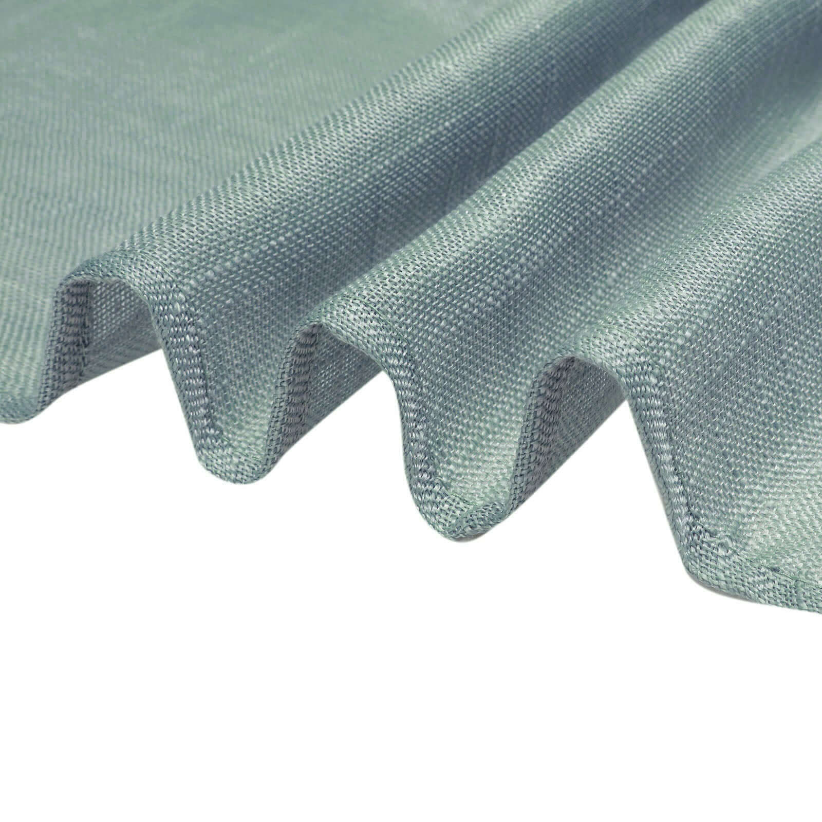 Hot Sale! 120' Round Dusty Blue Faux Linen Tablecloth - Wrinkle-Resistant & Seamless