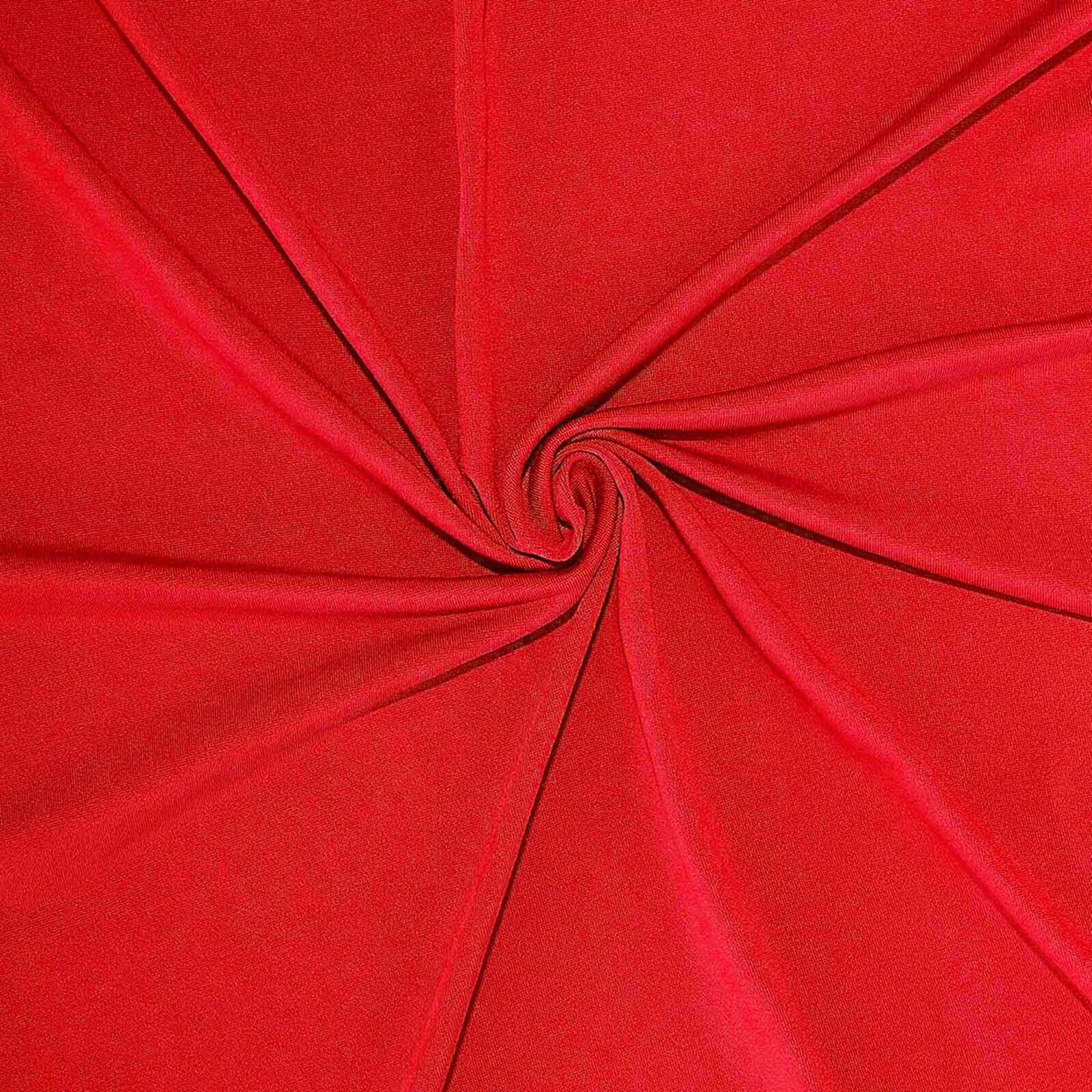 Hot Deal! Red 4-Way Stretch Wrinkle-Free Spandex Event Backdrop Curtain - 5ftx14ft