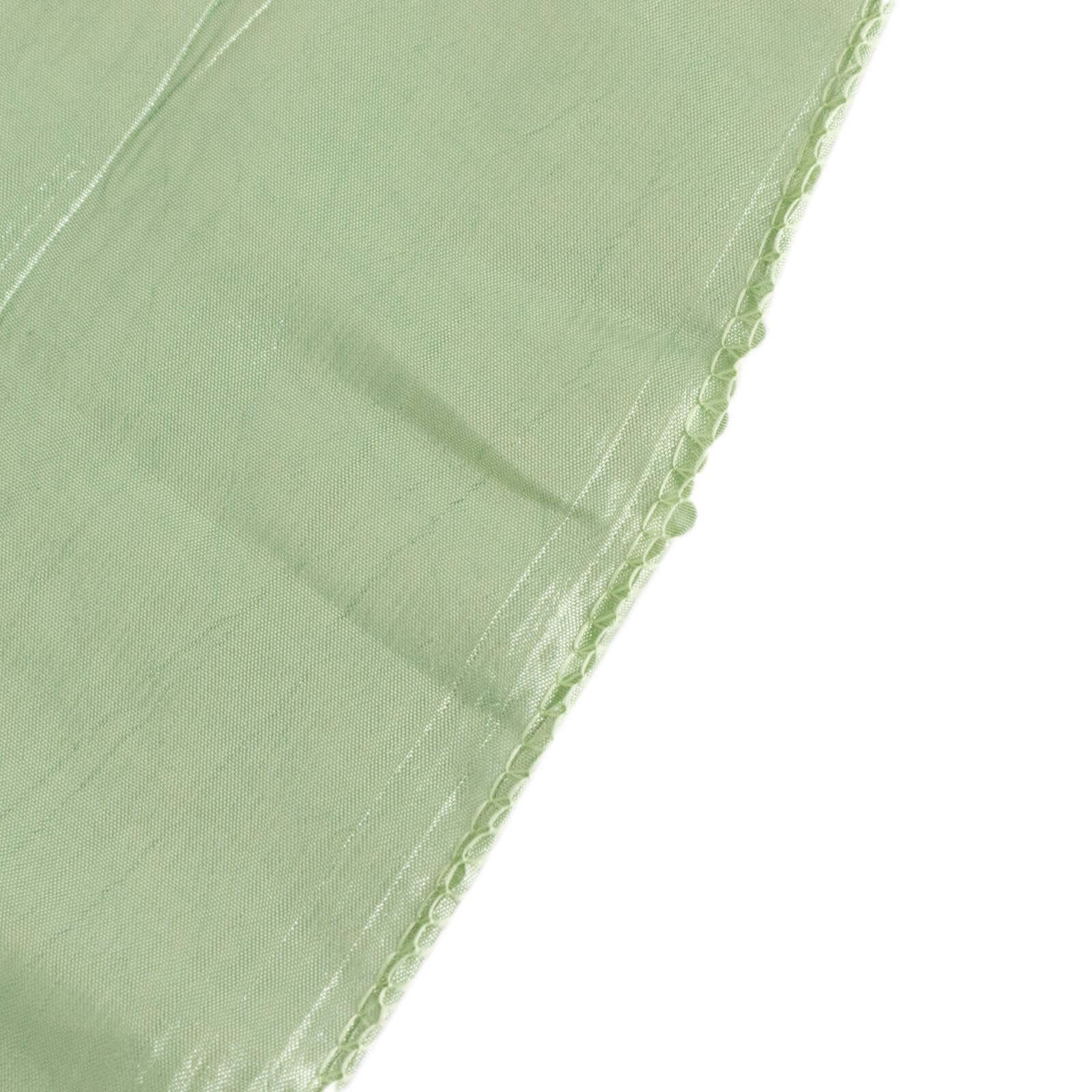 Reusable Sage Green Crinkle Crushed Taffeta Slipcover for Banquet Chairs