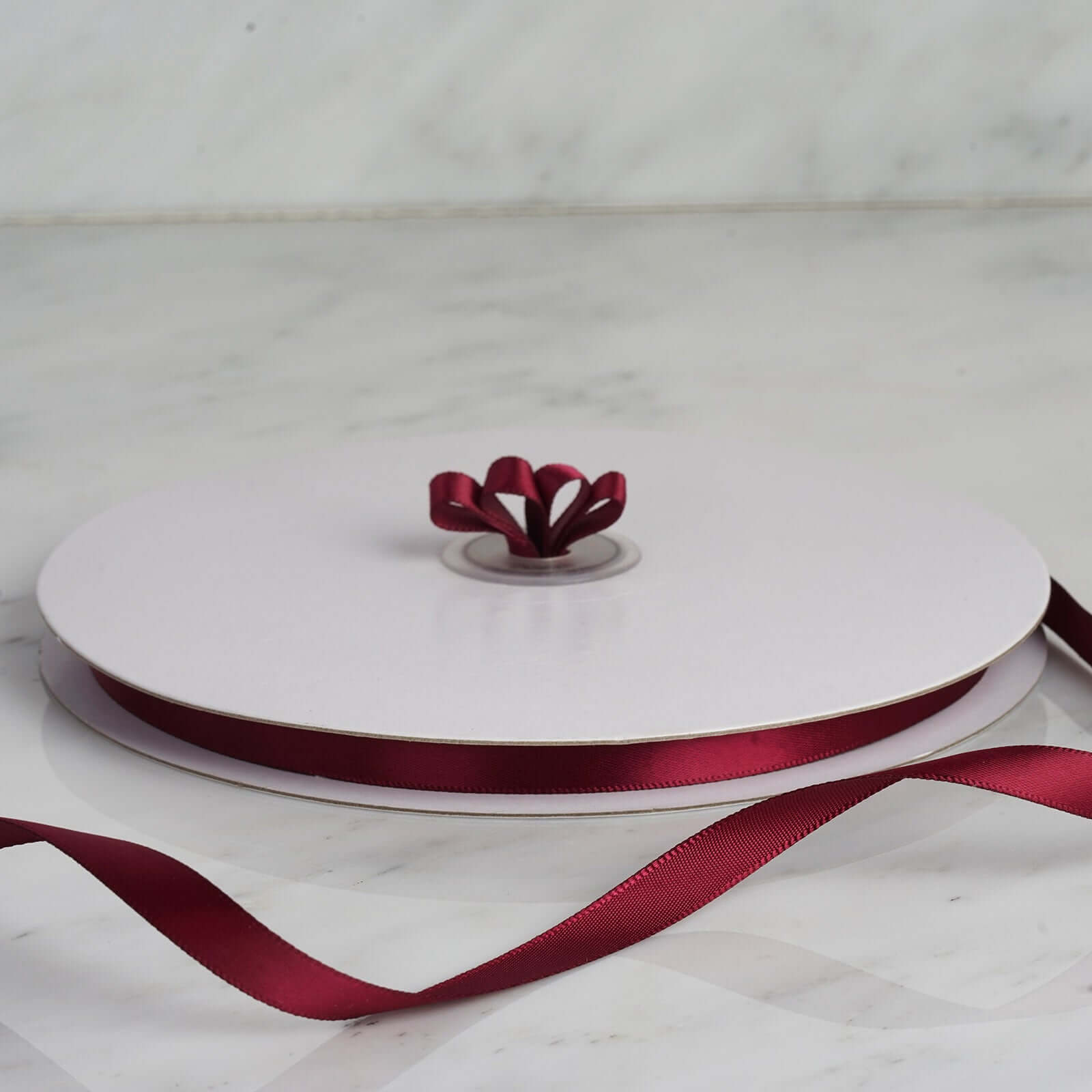 Hot Sale! 100 Yards 3/8-Inch Burgundy Single-Sided Decorative Satin Ribbon for Various Occasions
