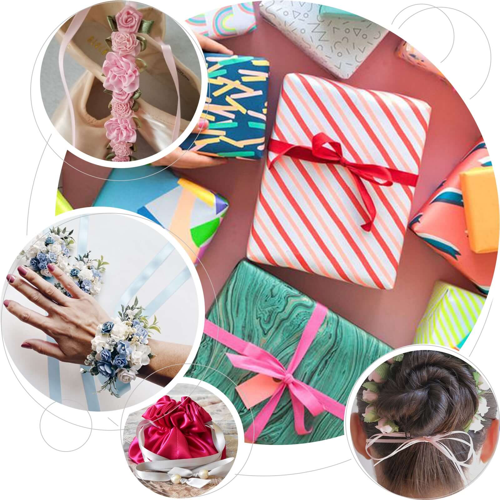 Limited Offer! 100 Yards 3/8-Inch Blush Single-Sided Decorative Satin Ribbon