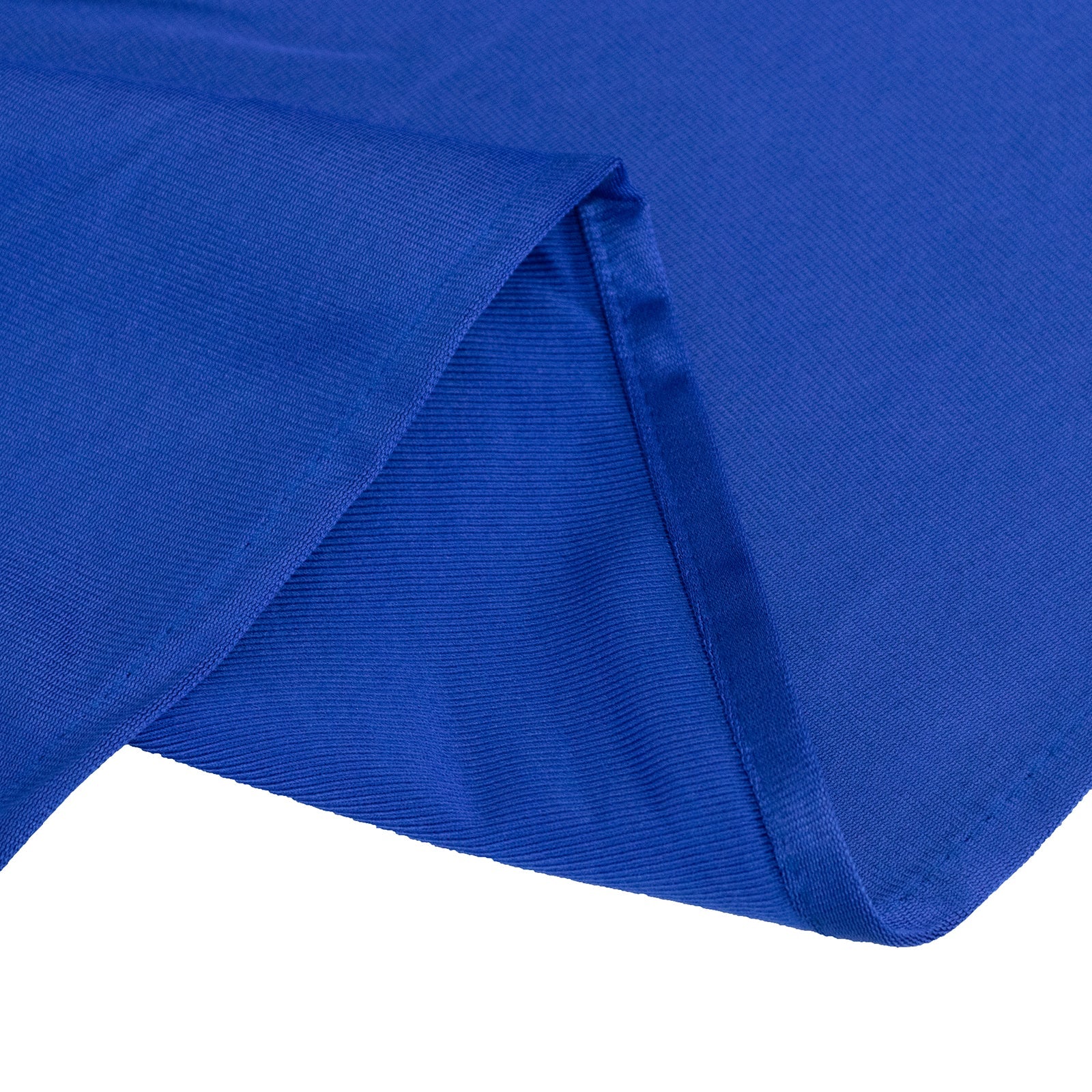 Premium Royal Blue 108" Round Scuba Tablecloth - Wrinkle & Stain Free, Ideal for Events