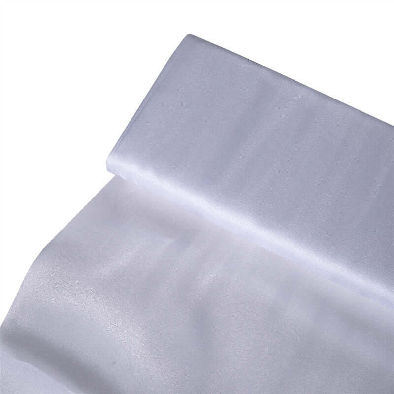 White Solid Sheer Chiffon Fabric Bolt - Ideal for DIY, 54