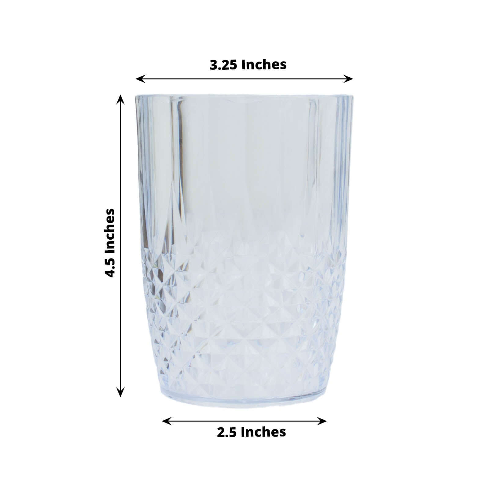 6-Pack 16oz Reusable Clear Plastic Tumblers with Crystal Cut Style - Ideal for All Occasions